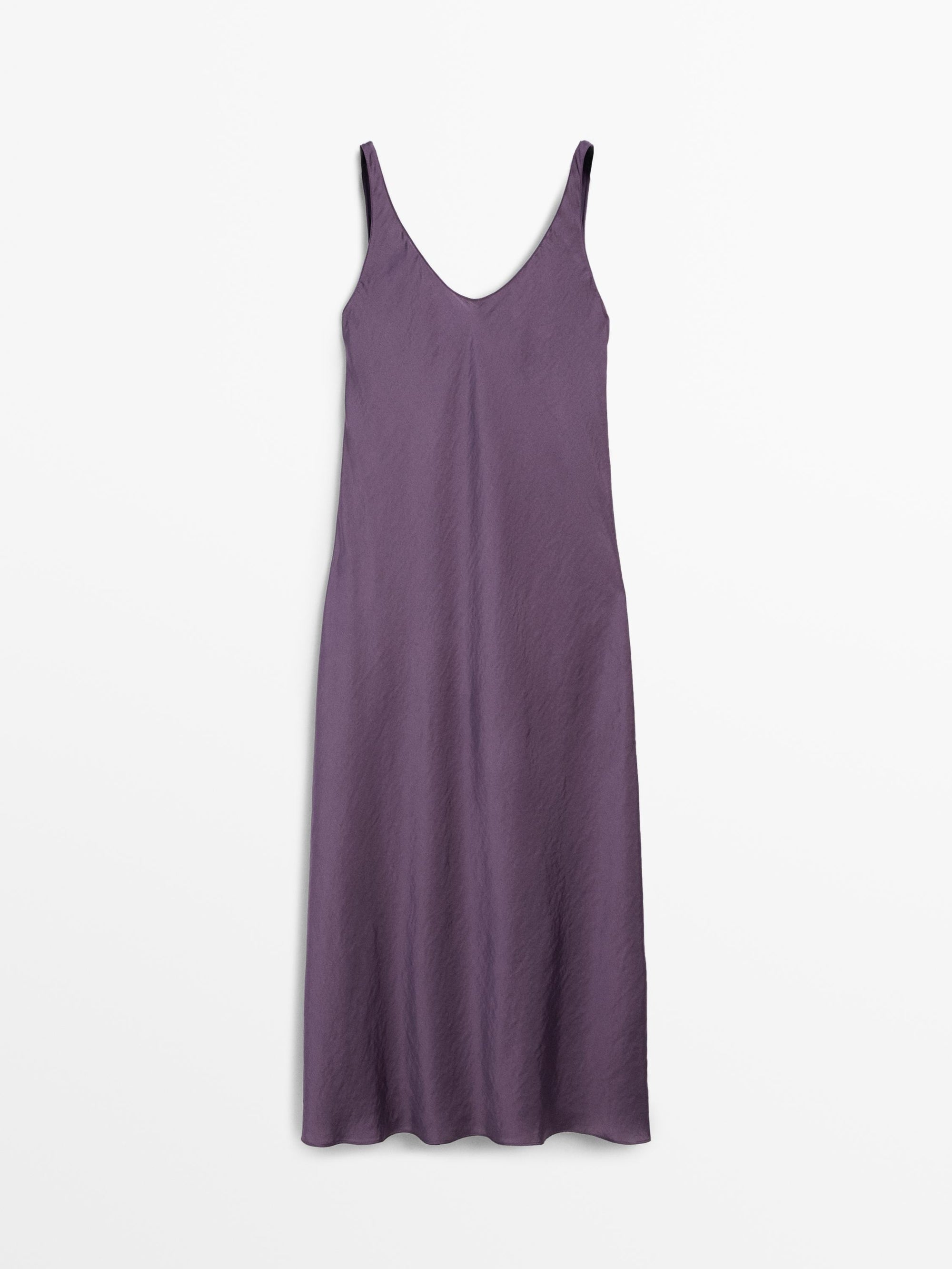 FLARED MIDI SLIP DRESS