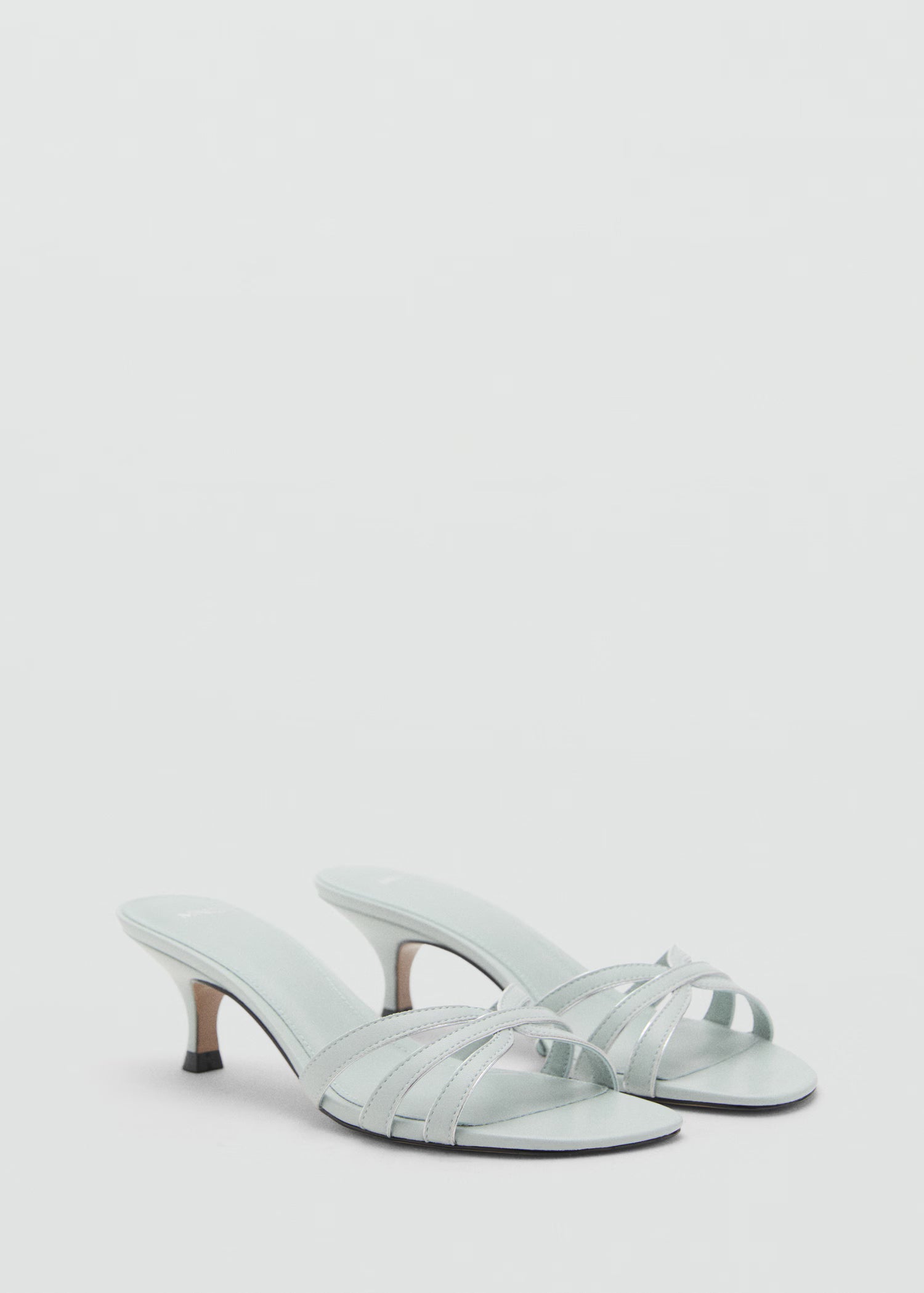 Kitten heel sandals with straps