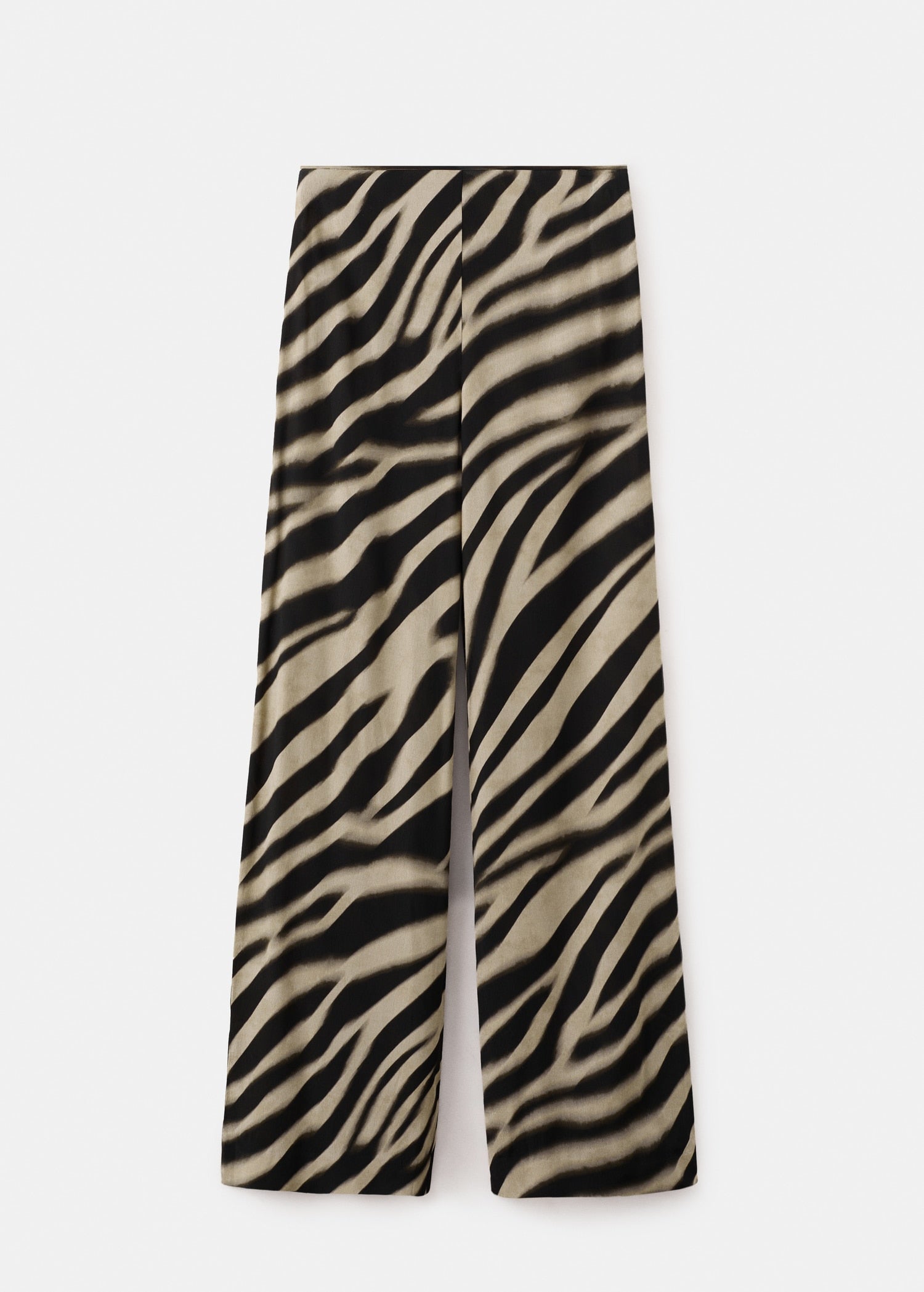 Zebra-print straight-fit pants