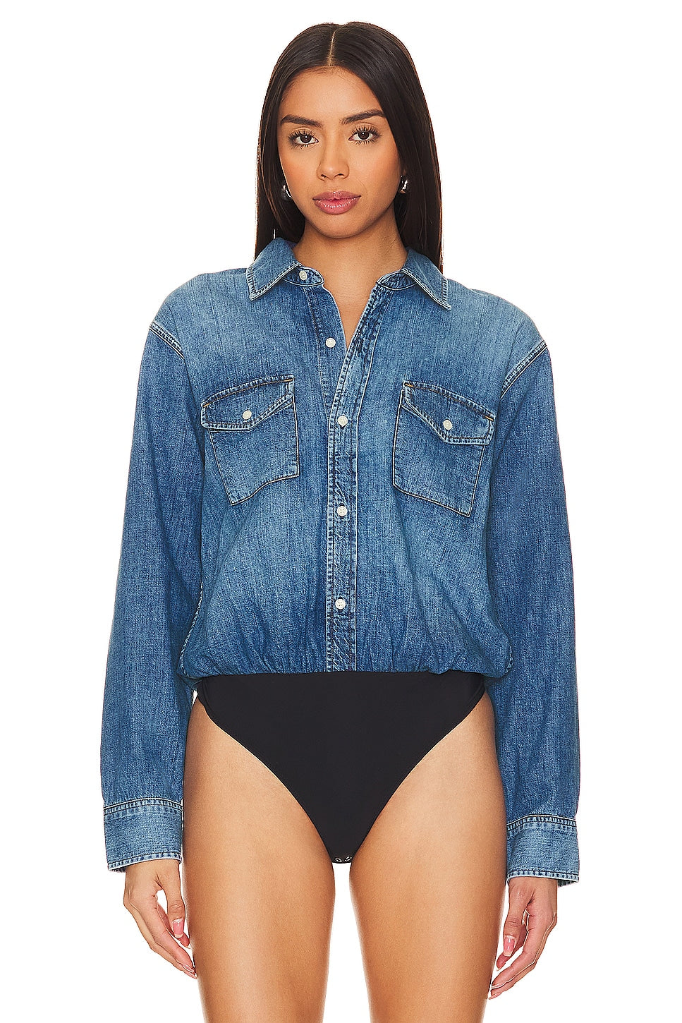 Sera Denim Bodysuit