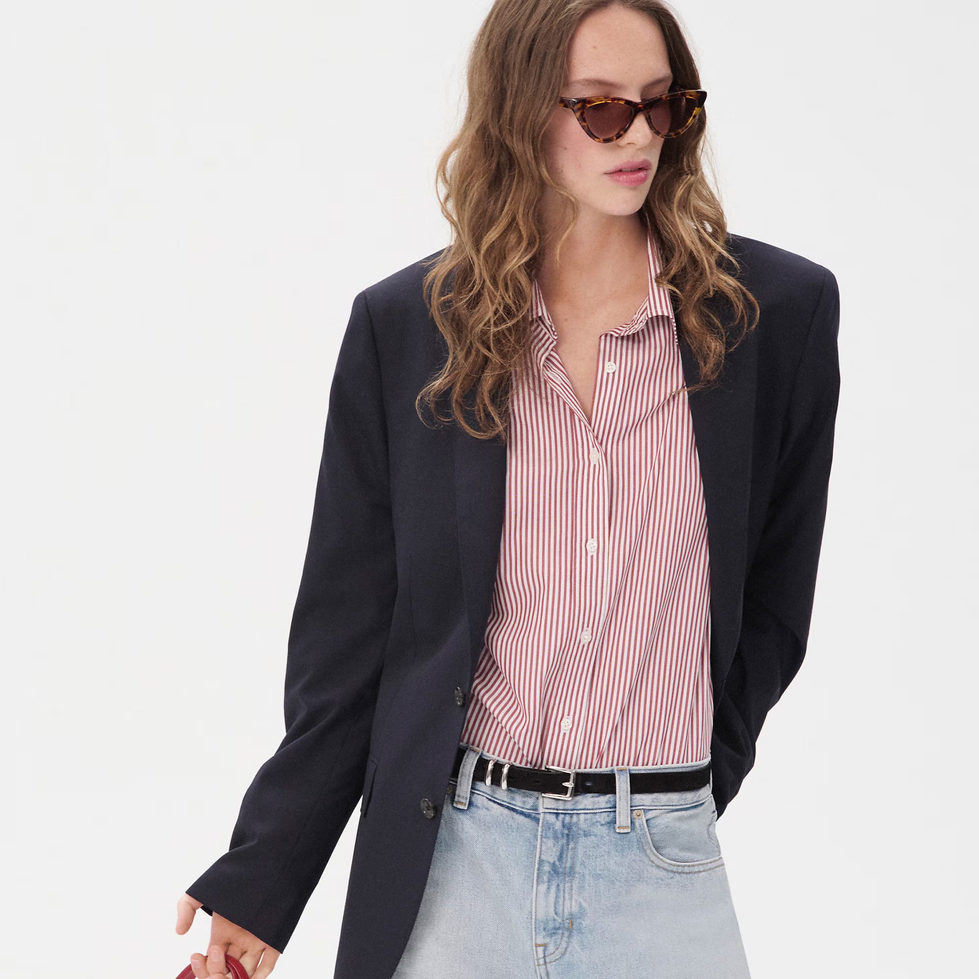 Jules classic-fit shirt in striped cotton poplin