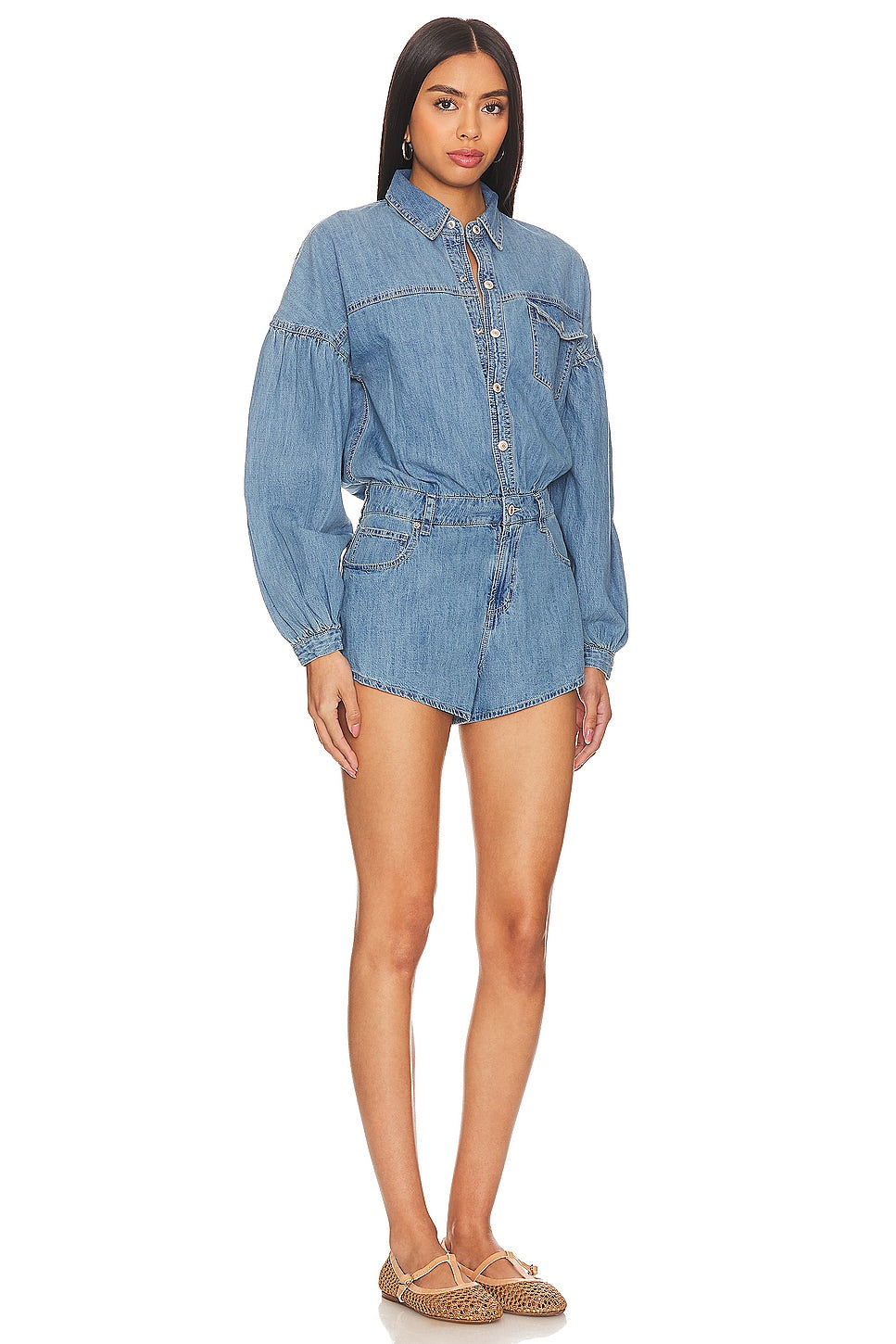 Zodiac Chambray One Piece In Moon Blue