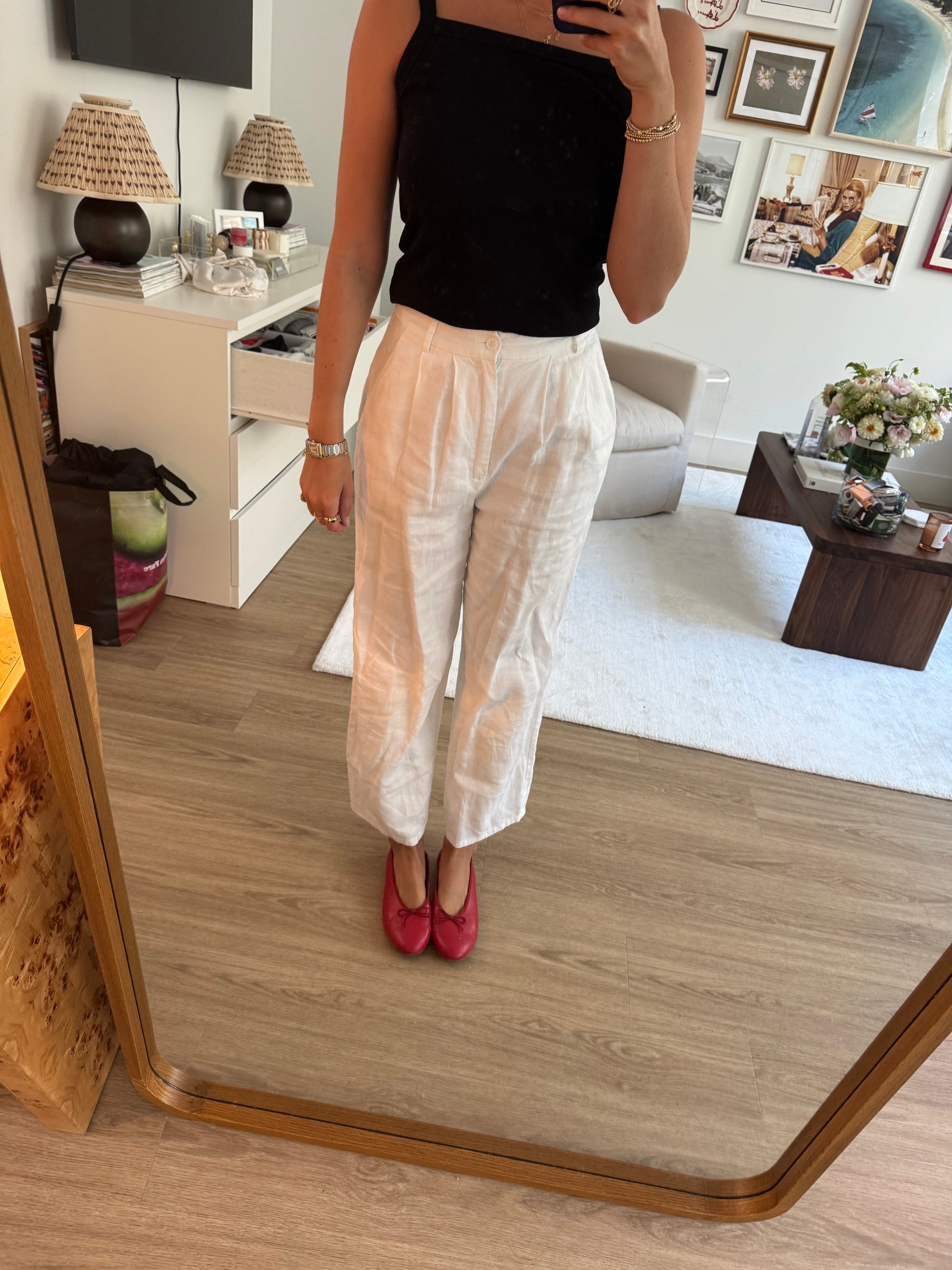 REFORMATION LINEN TROUSERS