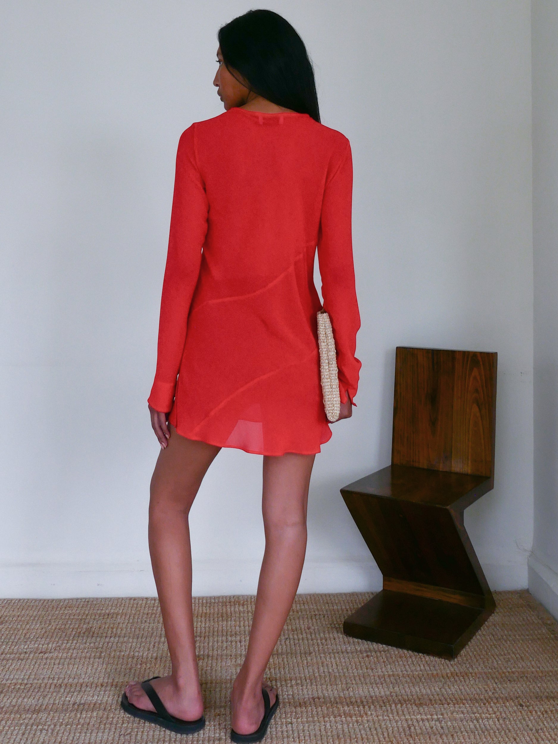 Georgette Mini Dress with Shorts