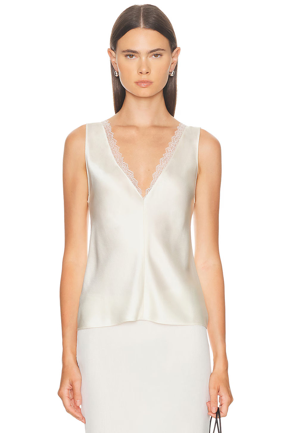 Barb Lace V Neck Tank Top