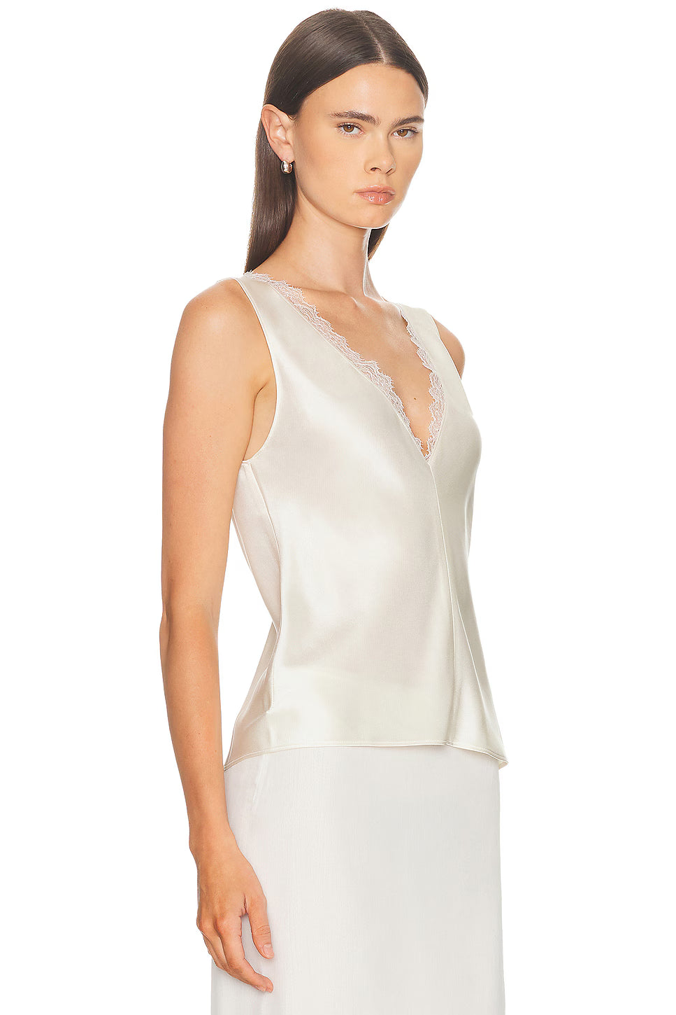 Barb Lace V Neck Tank Top