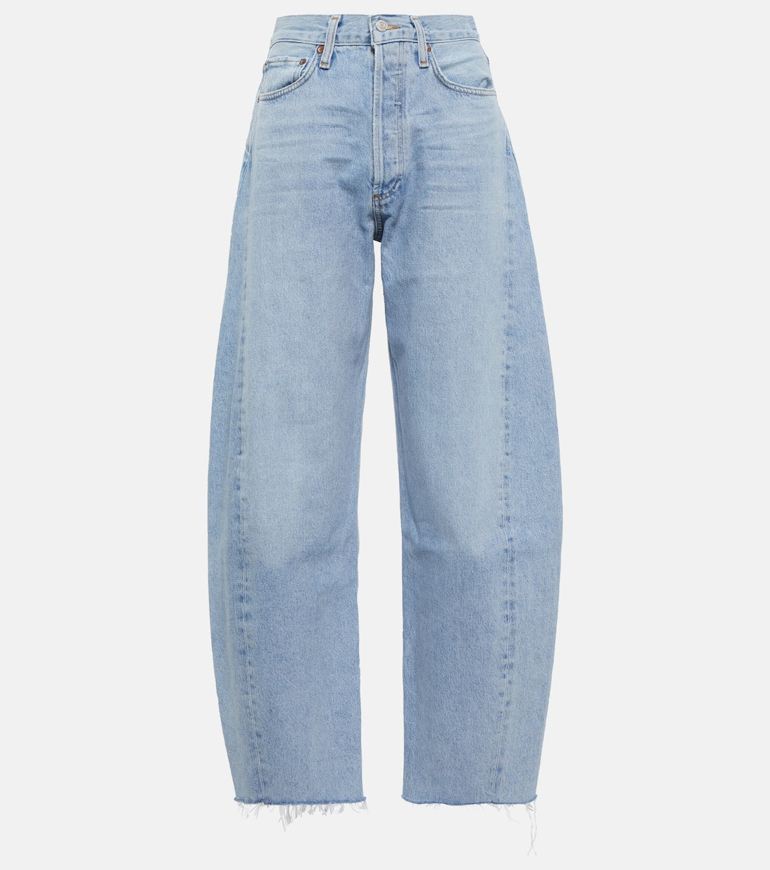 Luna high-rise barrel-leg jeans