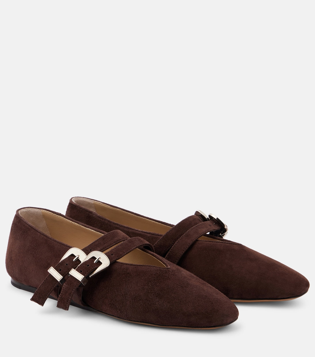 Claudia suede Mary Jane flats