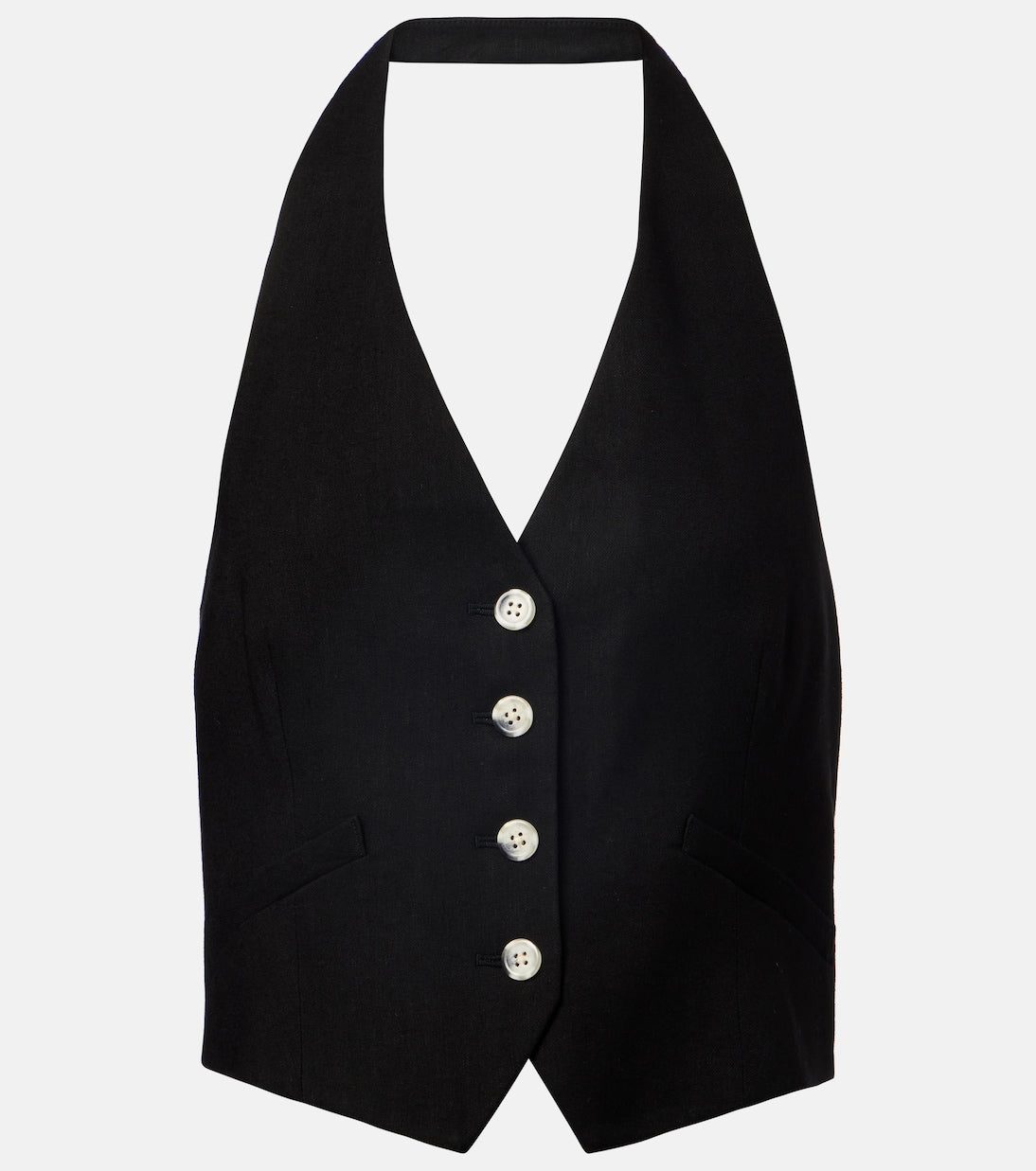 Arabella linen-blend vest