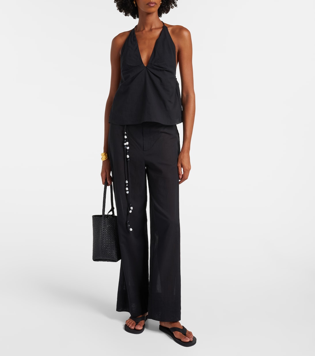 Azura halterneck cotton top