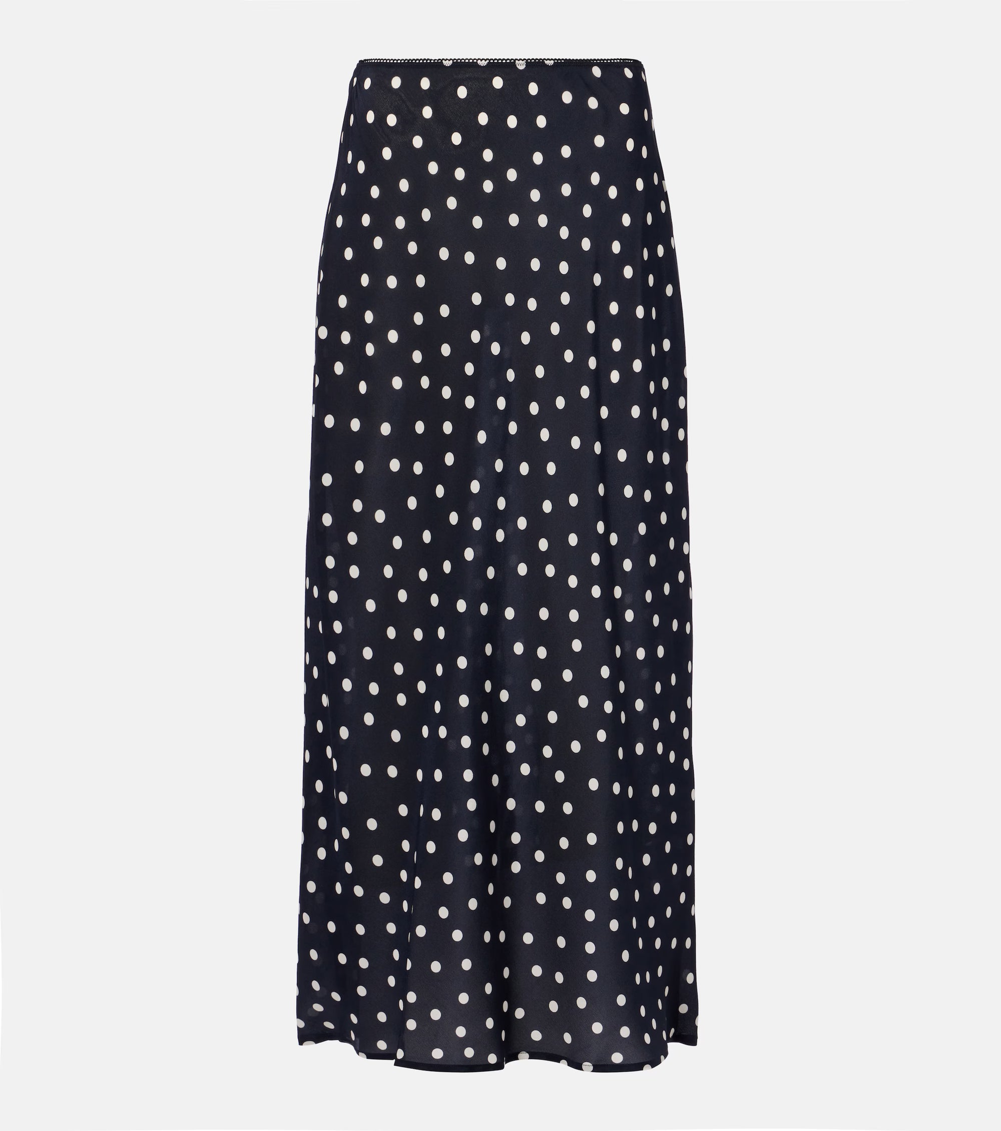 Ardith polka-dot silk midi skirt