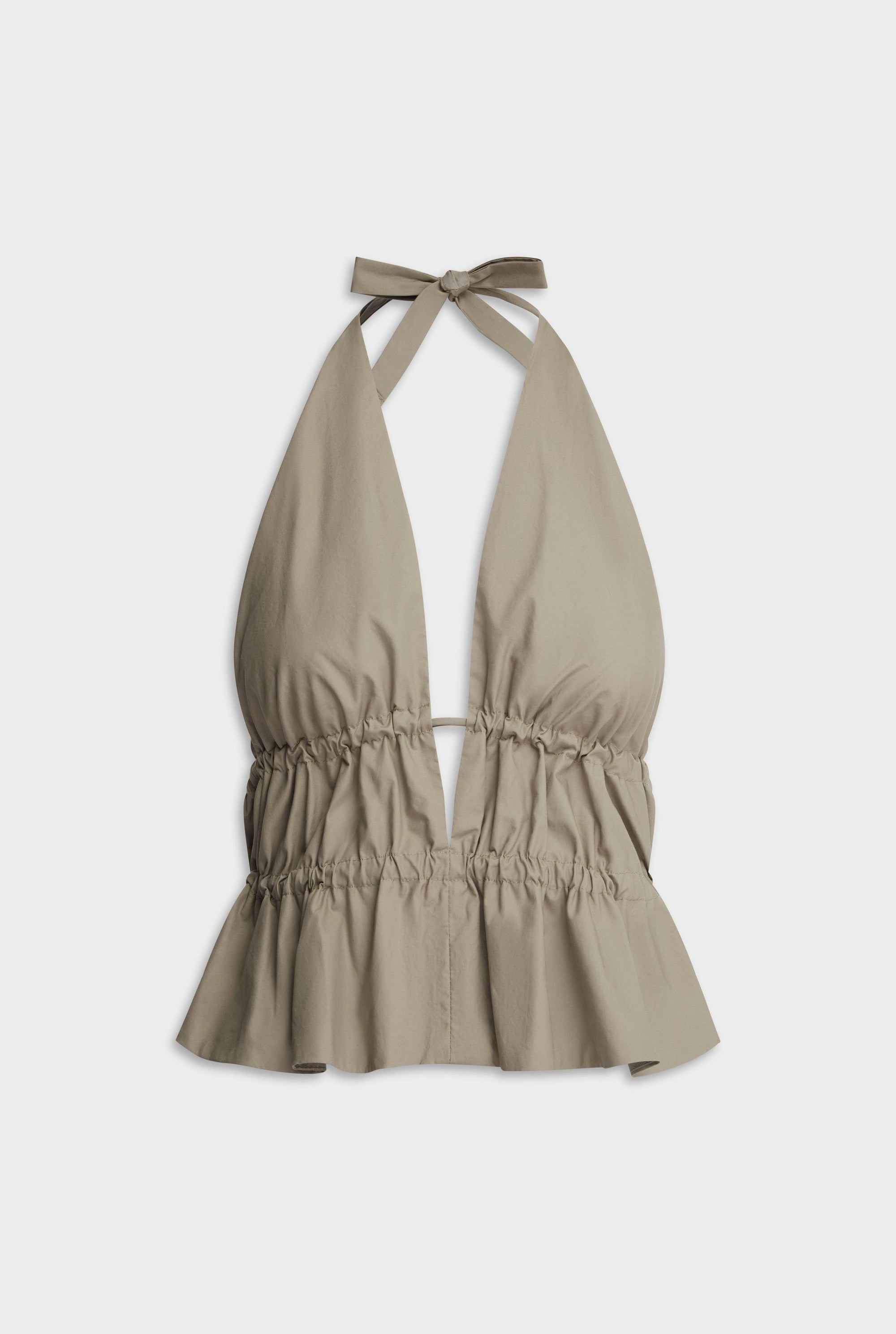 Cotton Poplin Halter Top