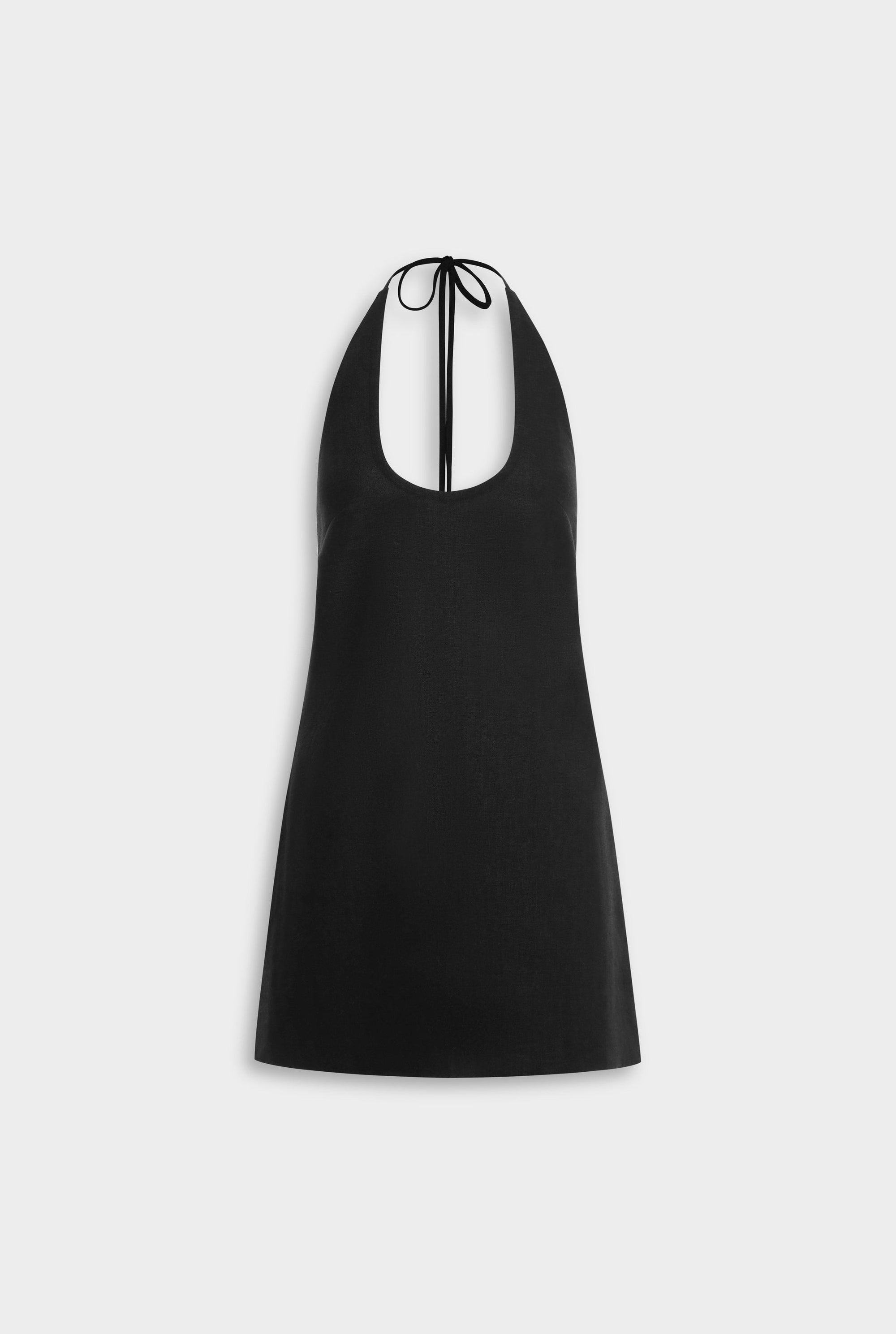 Linen Halter Mini Dress