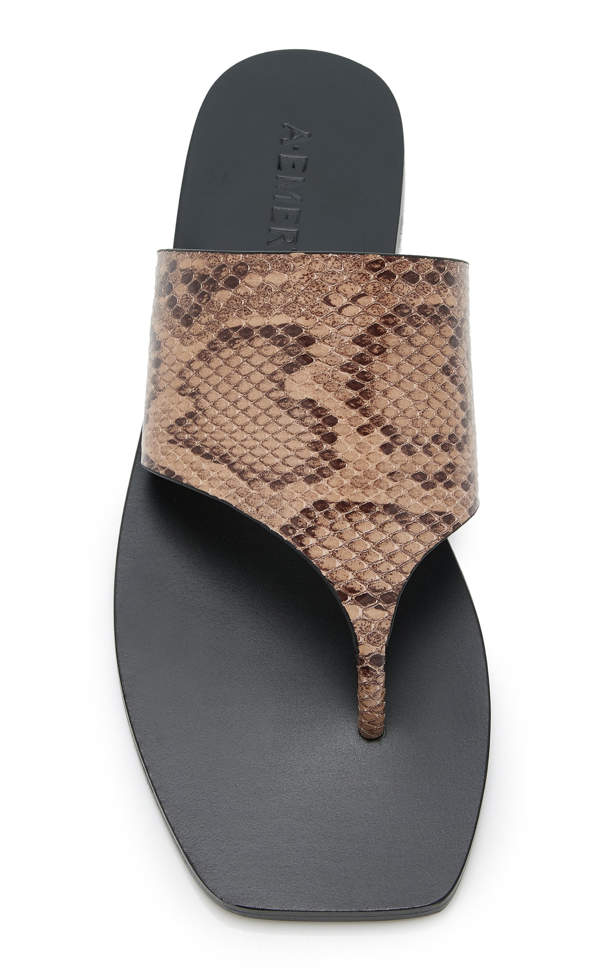 Paton Snake-Effect Leather Sandals