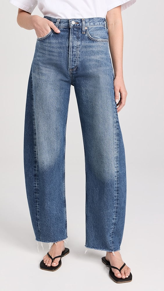 Luna High Rise Curved Taper Jeans