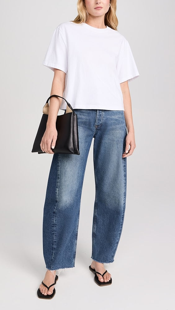 Luna High Rise Curved Taper Jeans