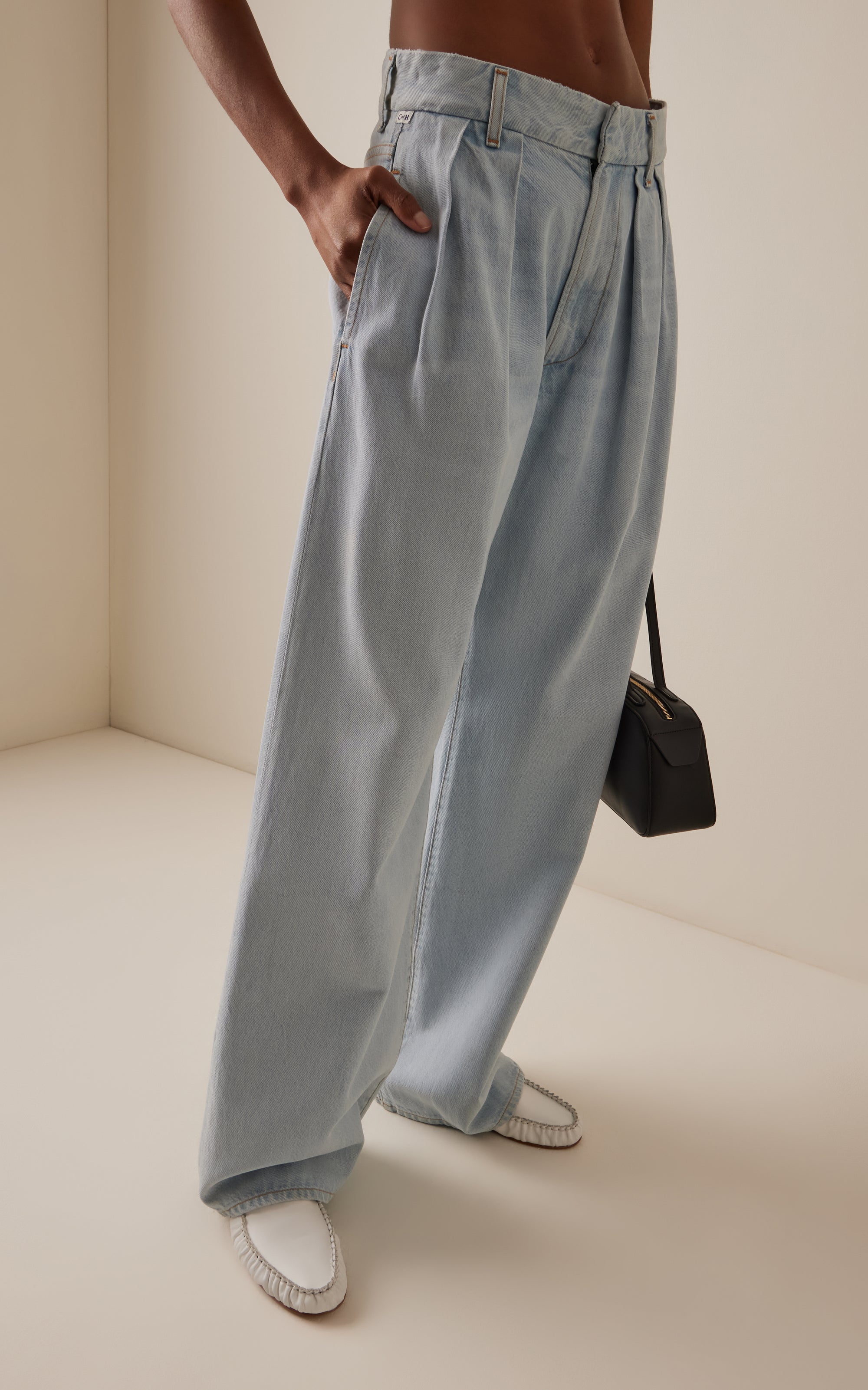 Petra Pleated Denim Trousers