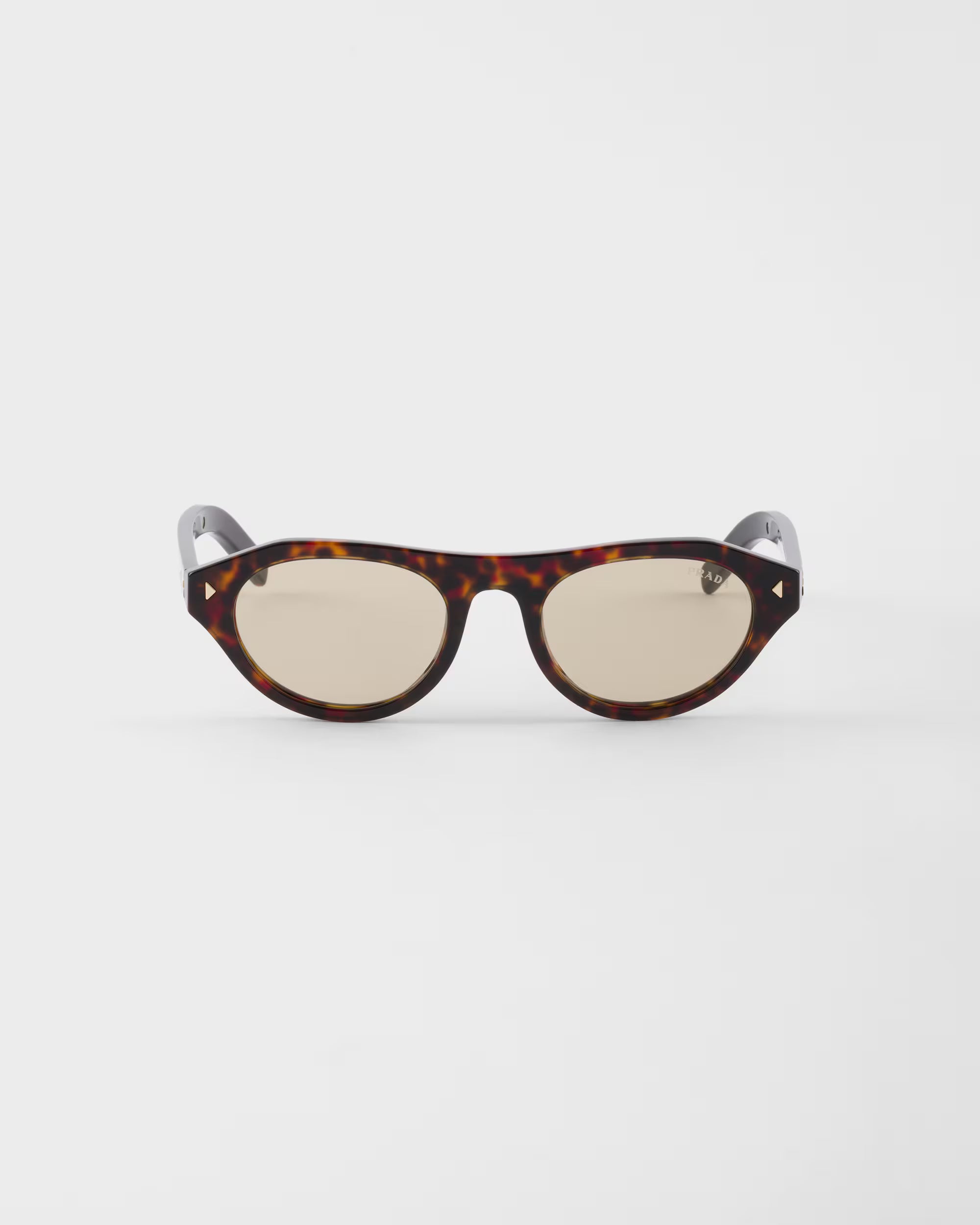 Prada sunglasses with the iconic metal plaque
