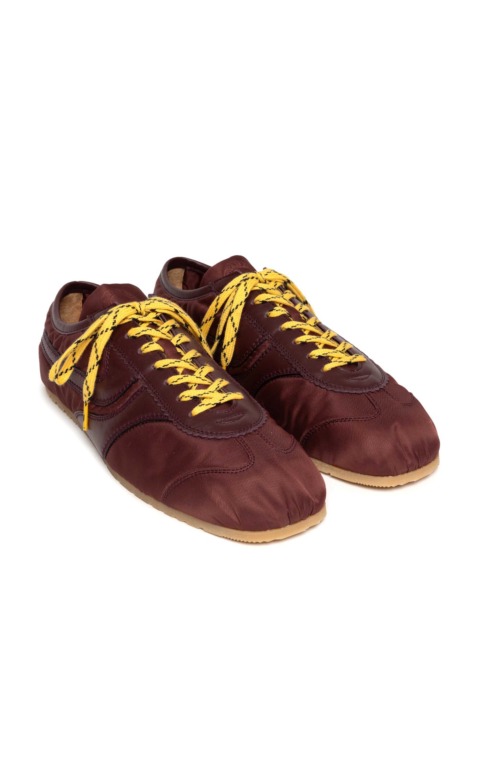 Leather-Trimmed Nylon Sneakers