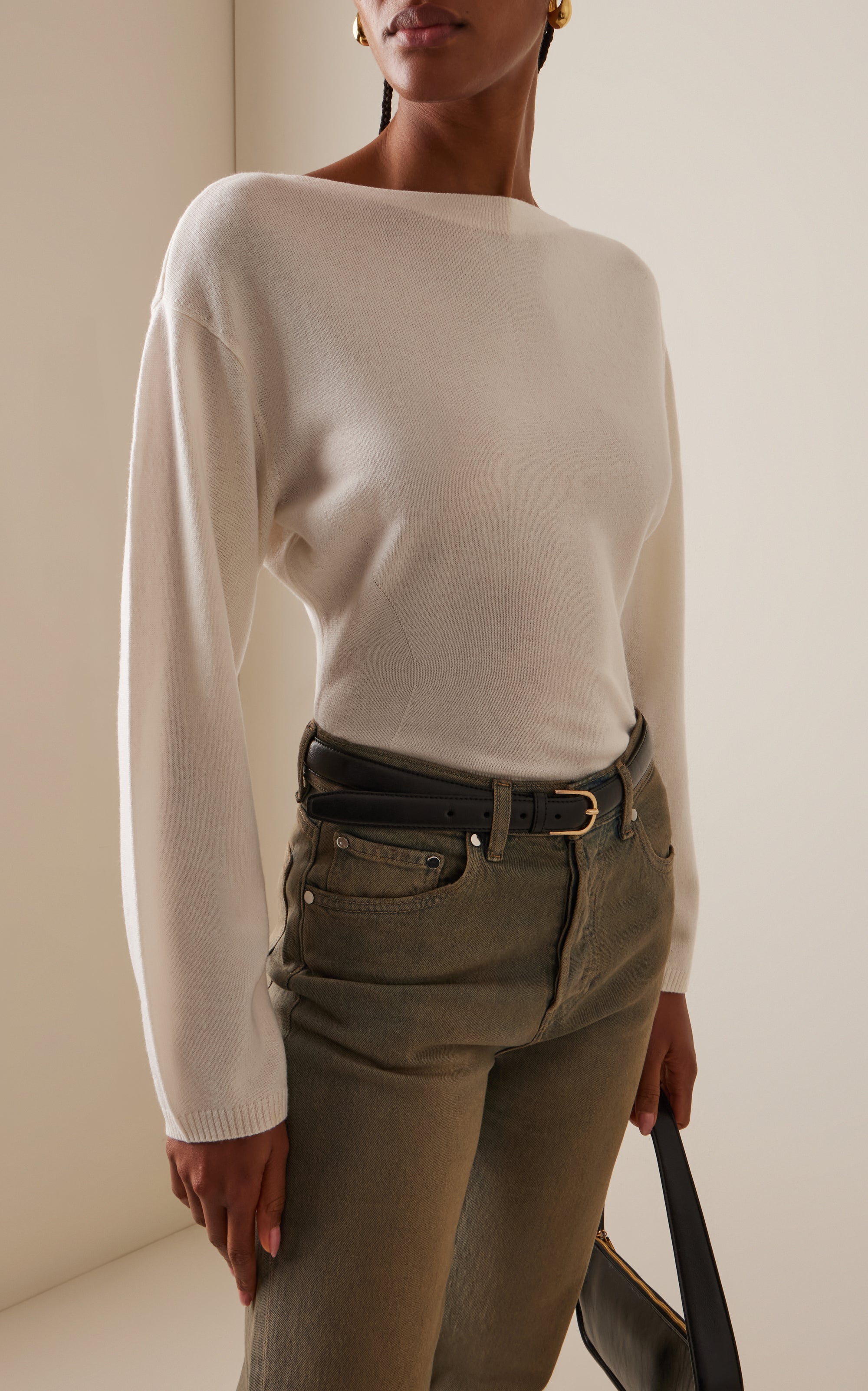 Millie Knit Boat-Neck Sweater