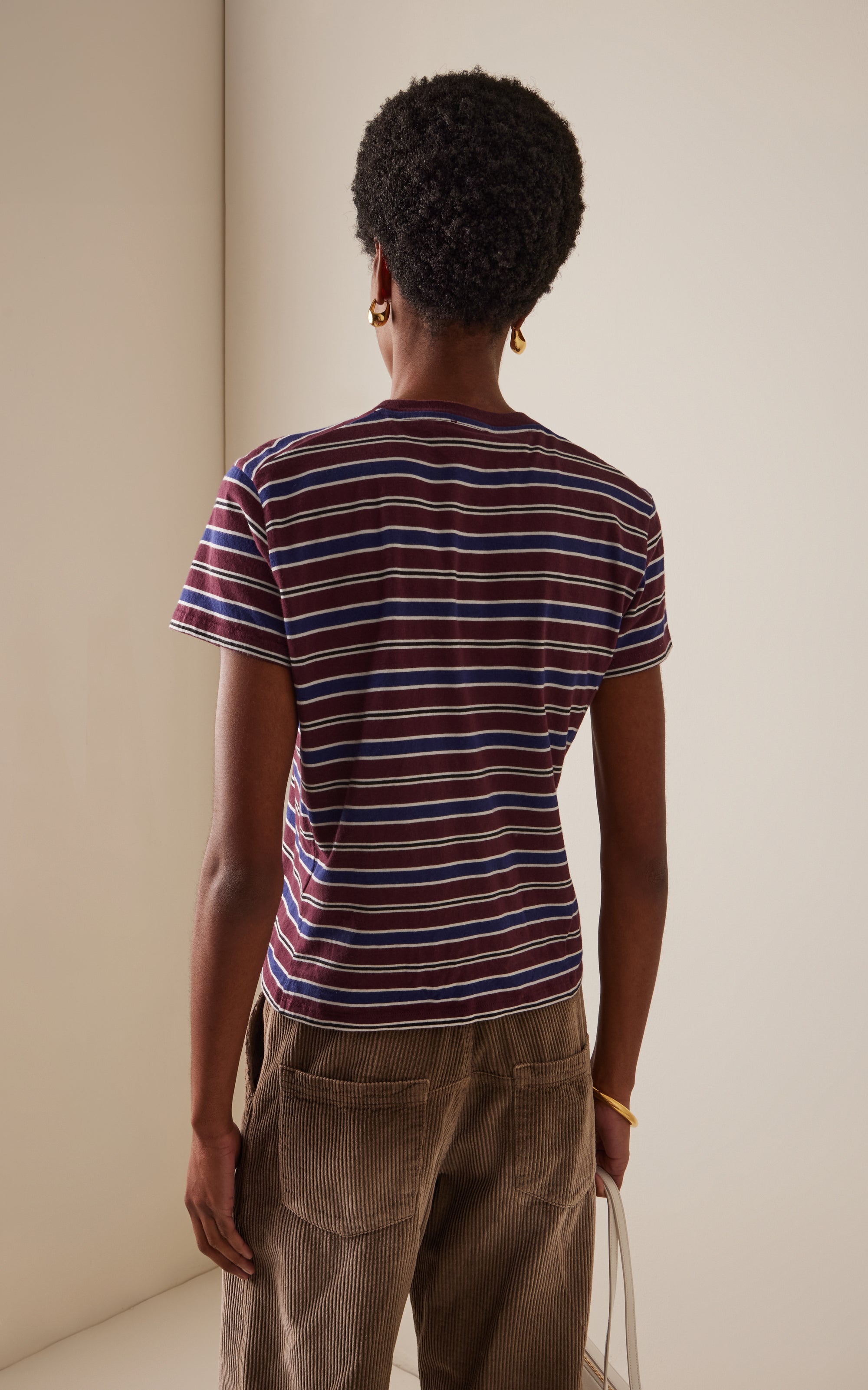 Kenzie Striped Cotton Jersey T-Shirt