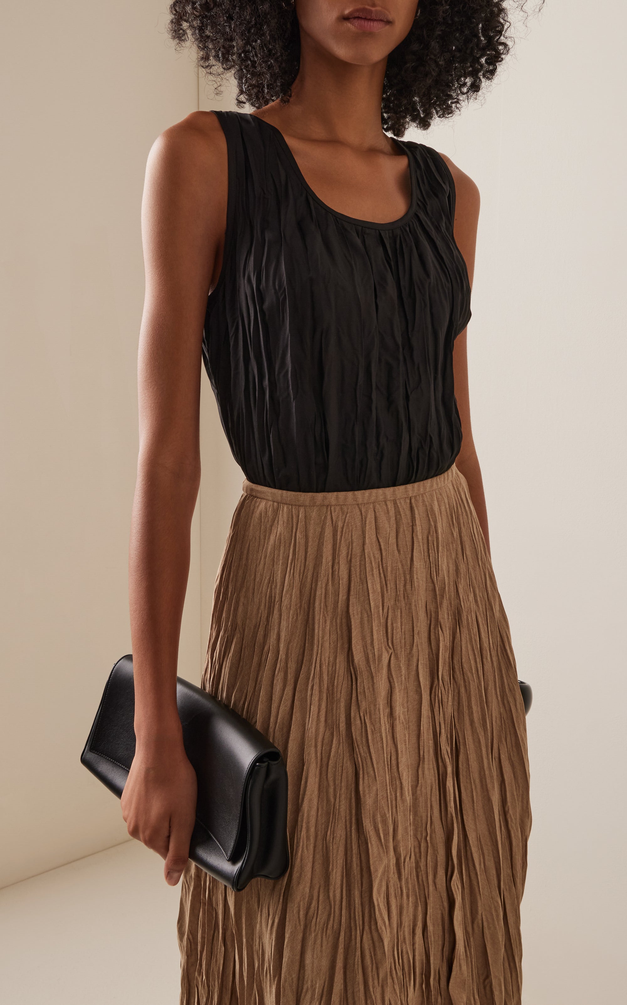 Plisse Sleeveless Top
