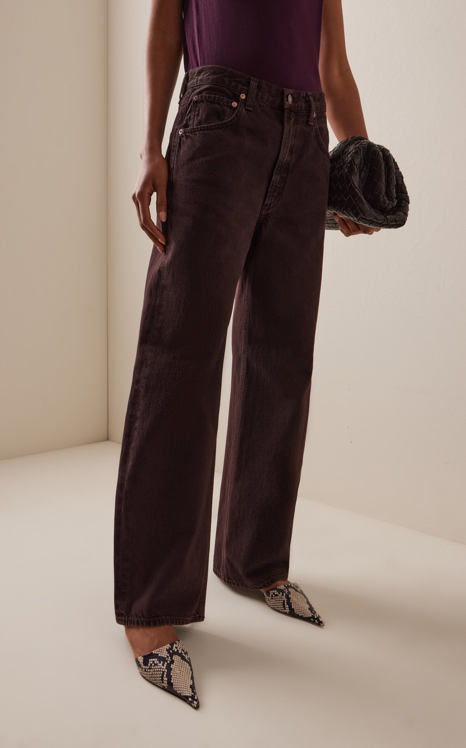 Low Curve Rigid Mid-Rise Tapered Jeans