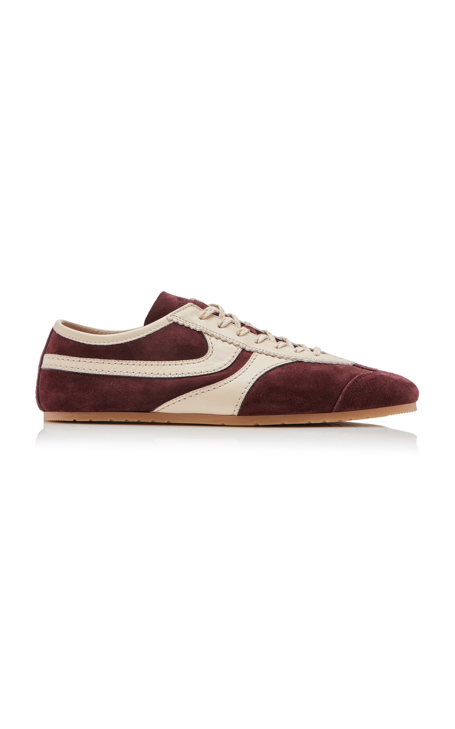 Leather-Trimmed Suede Sneakers