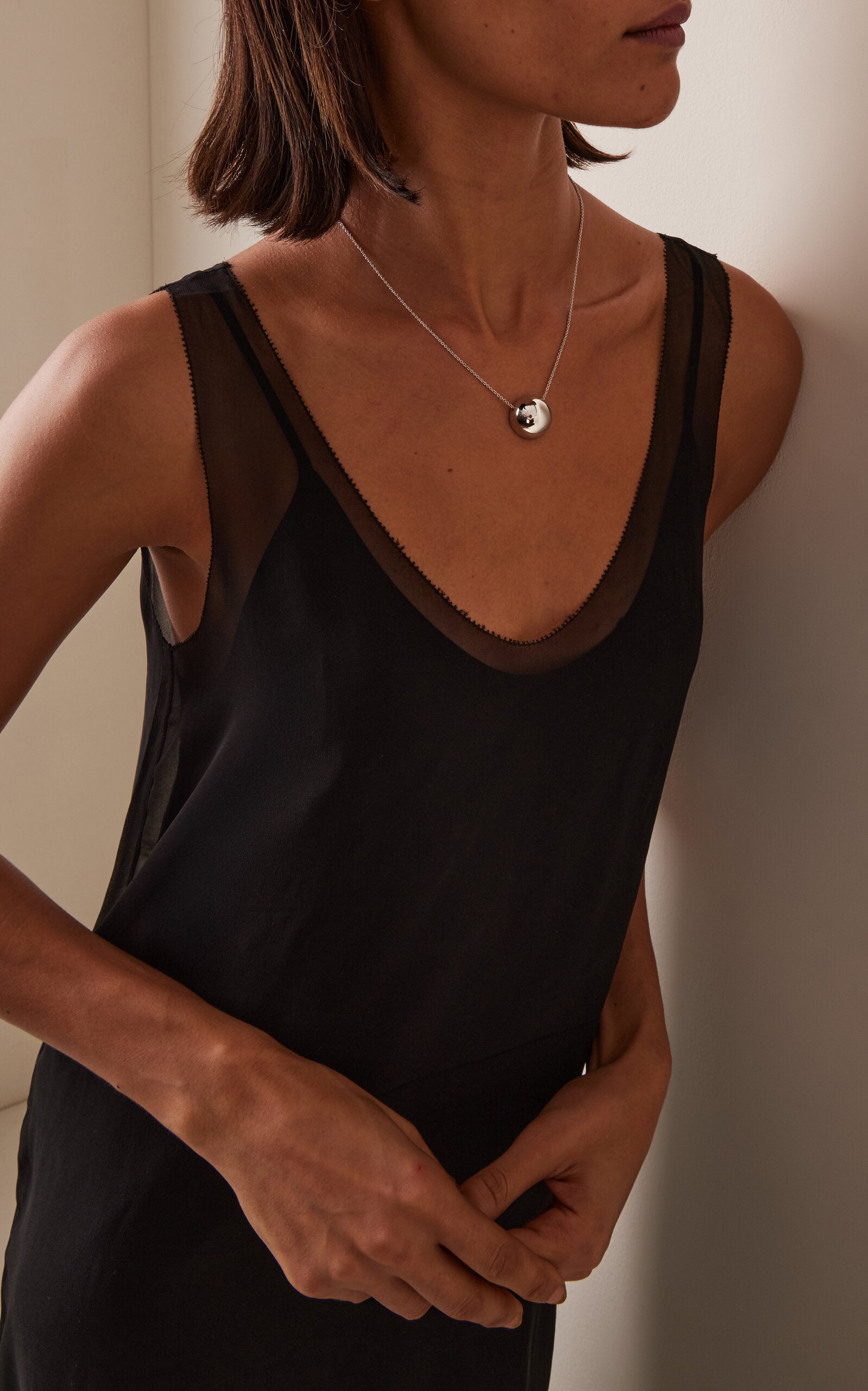 Lumi Rhodium-Plated Necklace