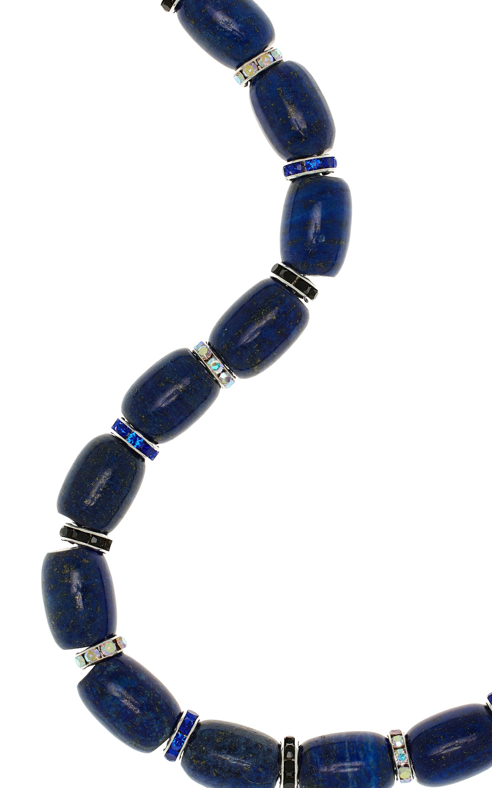 Donna Rhodium-Plated Lapis Lazuli Necklace