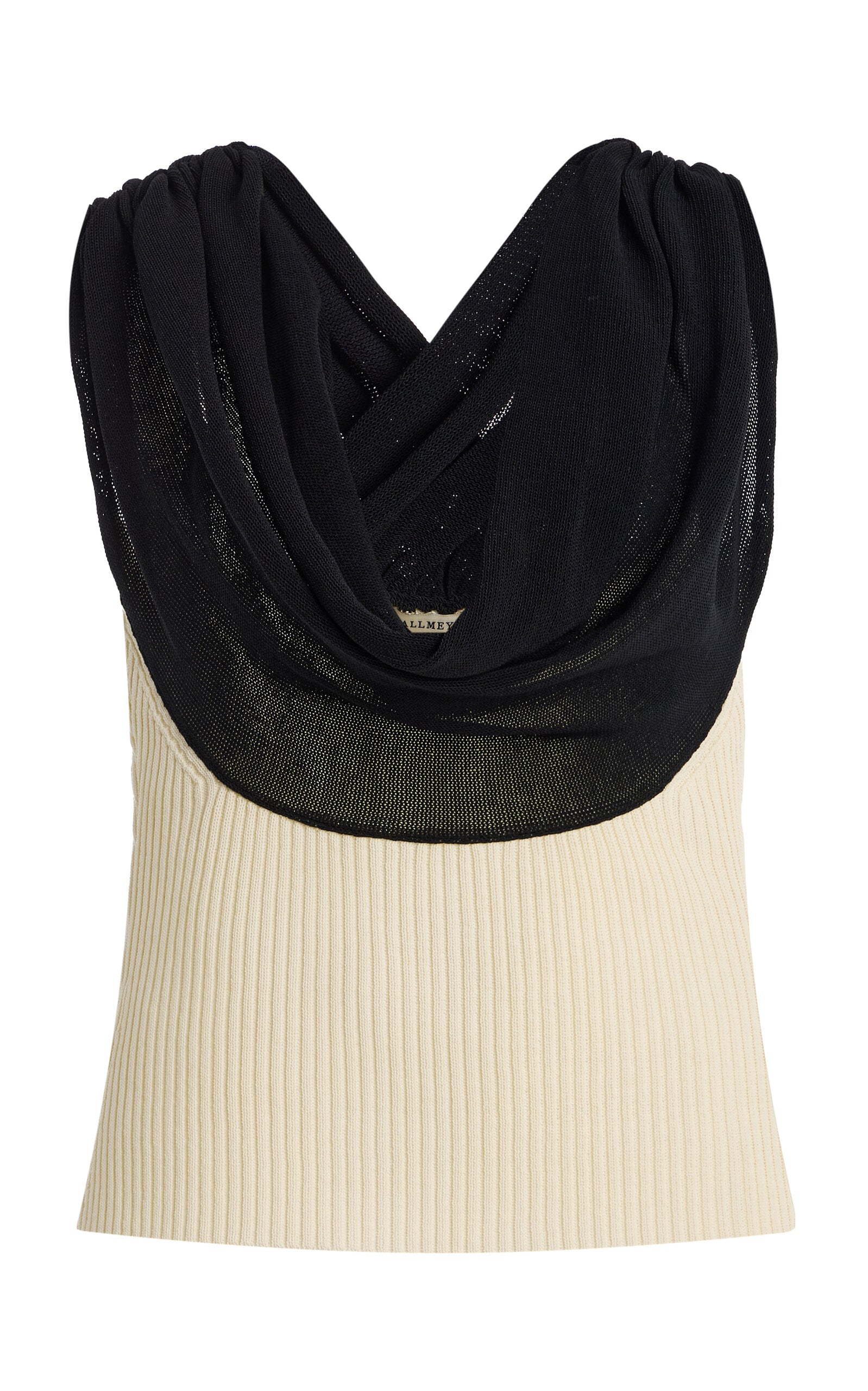 Meeka Cowl-Neck Cotton-Blend Top