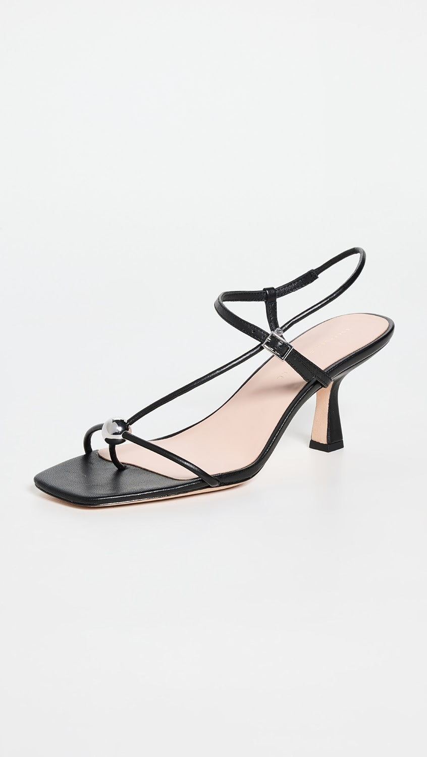 Triana Strappy Mid Heel Sandals With Ball