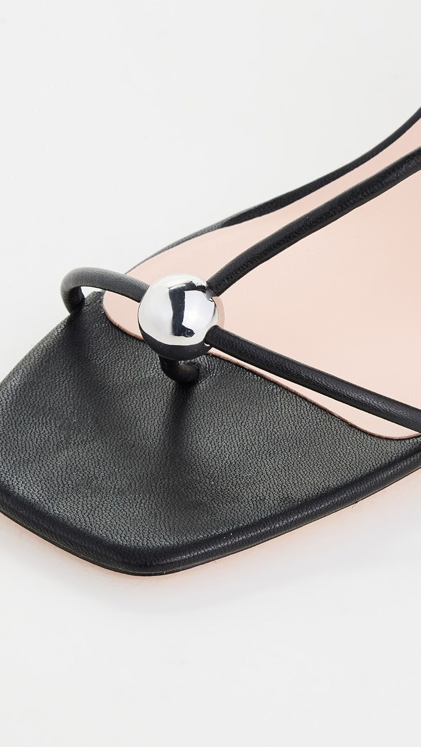 Triana Strappy Mid Heel Sandals With Ball