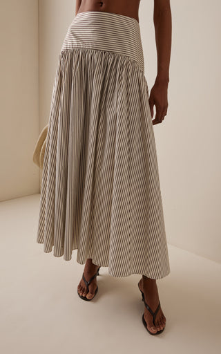 Procida Striped Cotton Skirt
