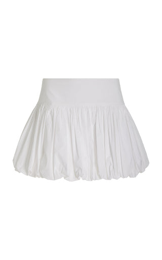 Cyprus Stretch-Cotton Balloon Mini Skirt
