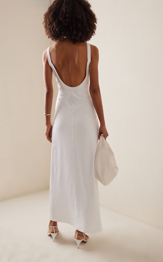 Momentum Open Back Cotton Maxi Dress