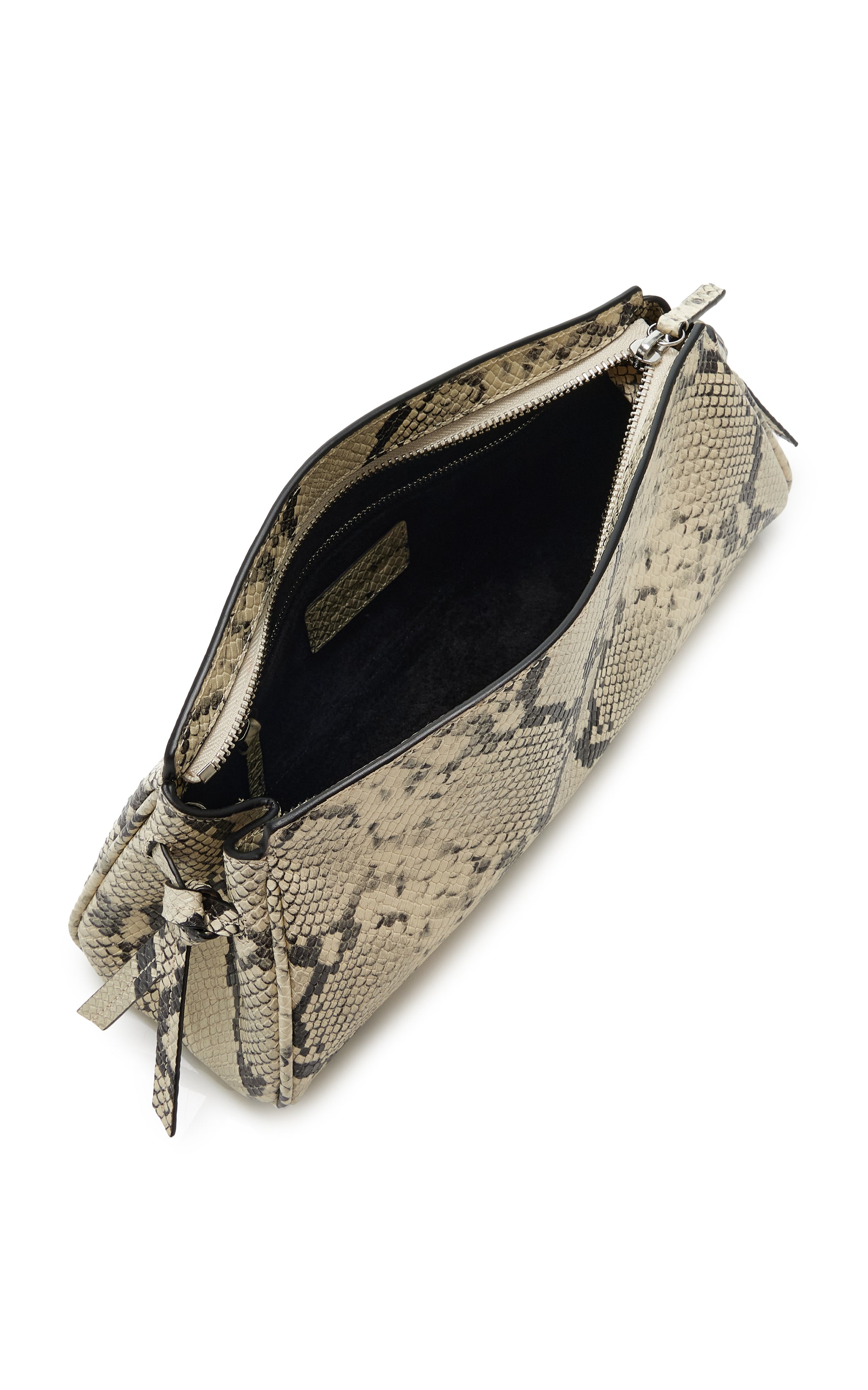 Maude Convertible Snake-Effect Leather Clutch