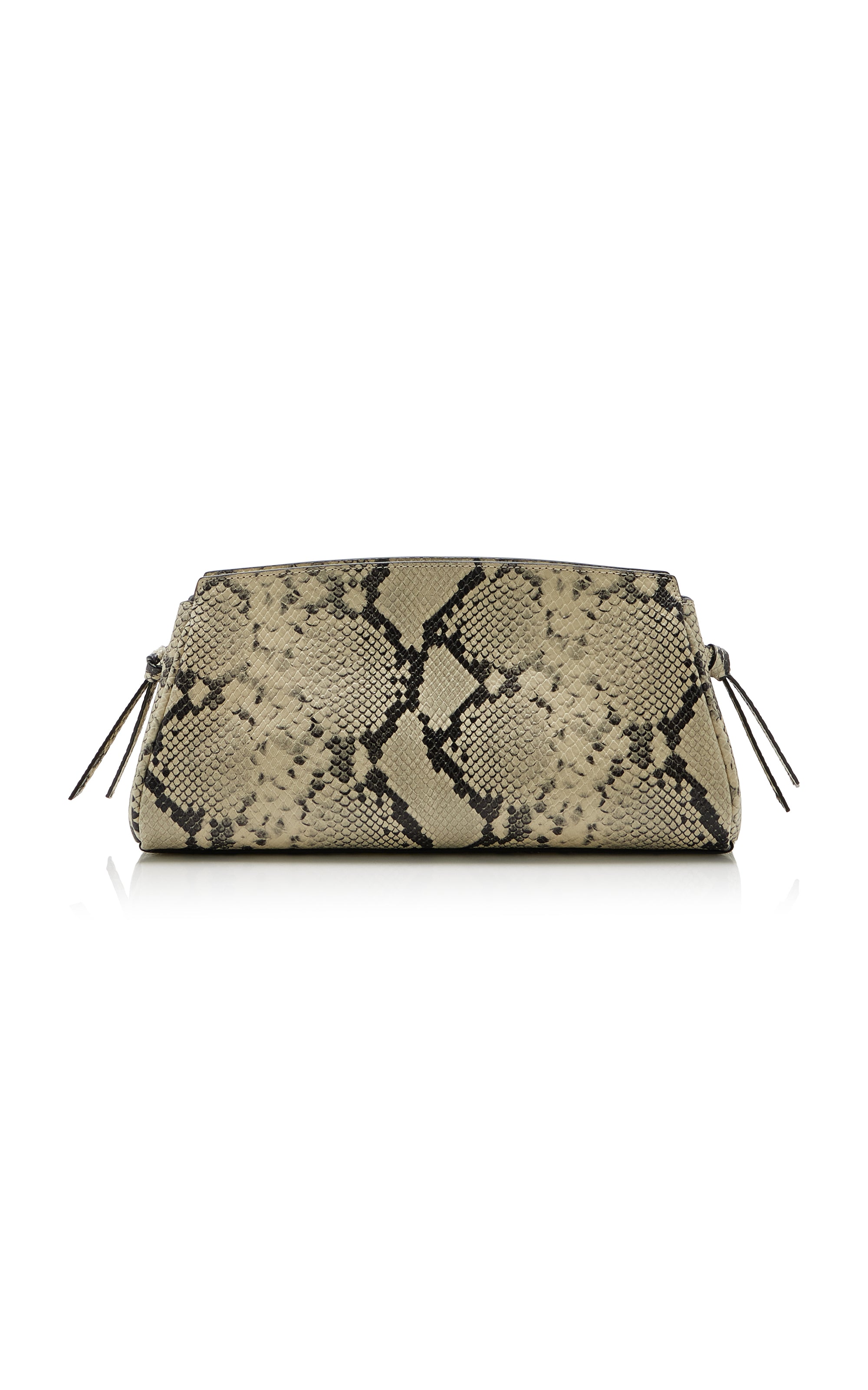 Maude Convertible Snake-Effect Leather Clutch