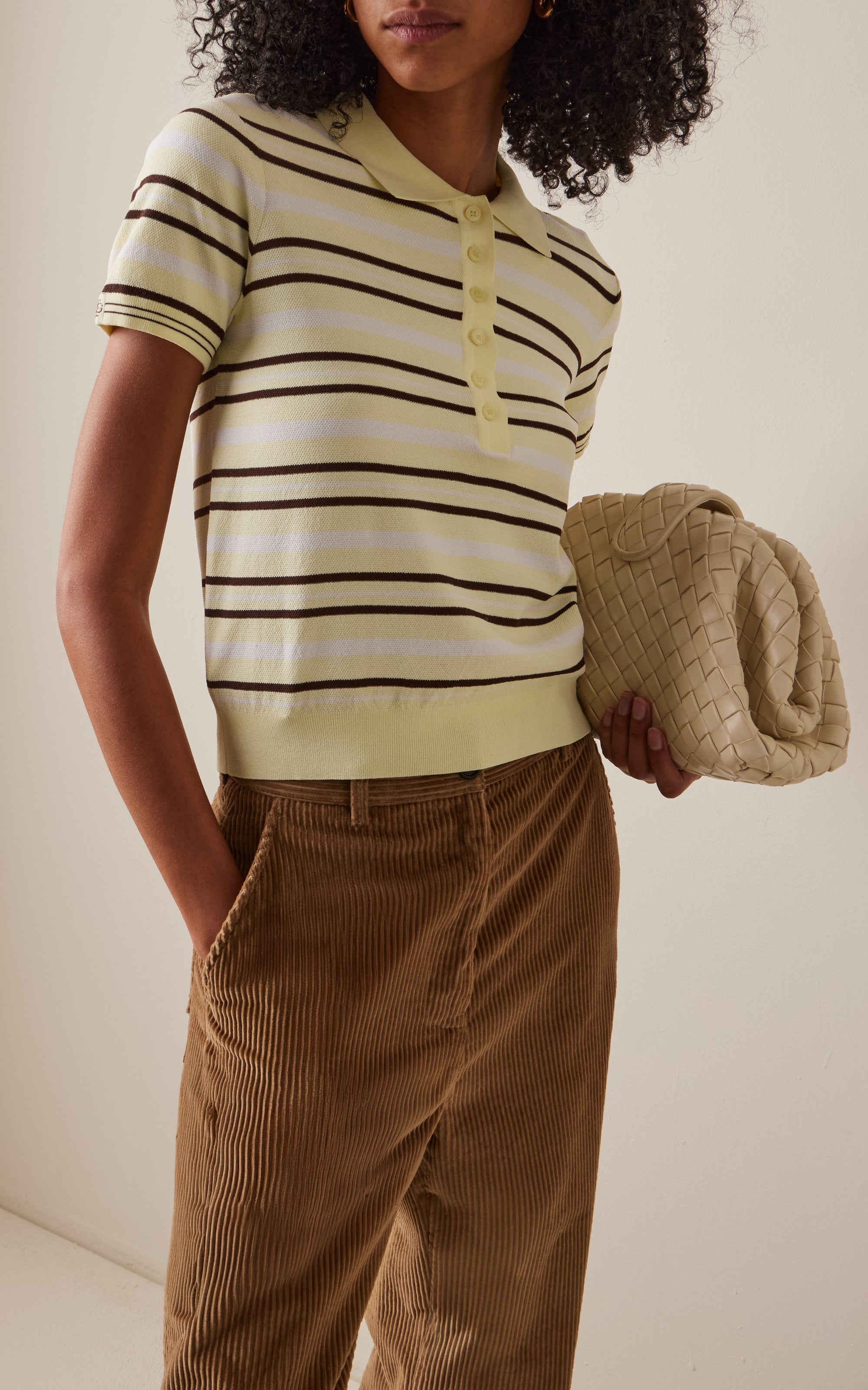 Madison Striped Knit Polo