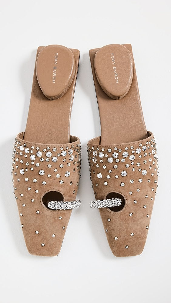 Pierced Crystal Mules