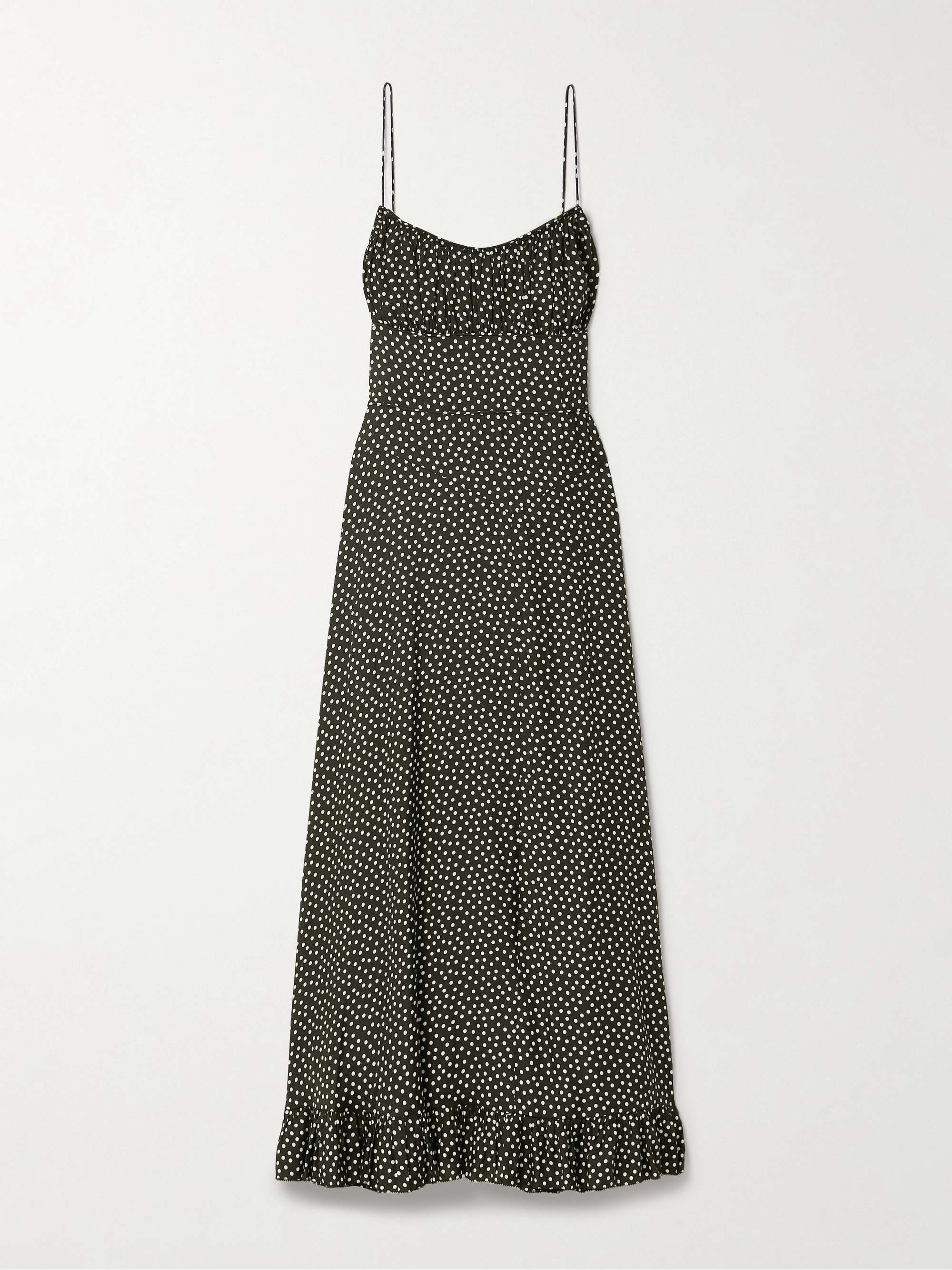 Rosaria polka-dot silk-blend midi dress