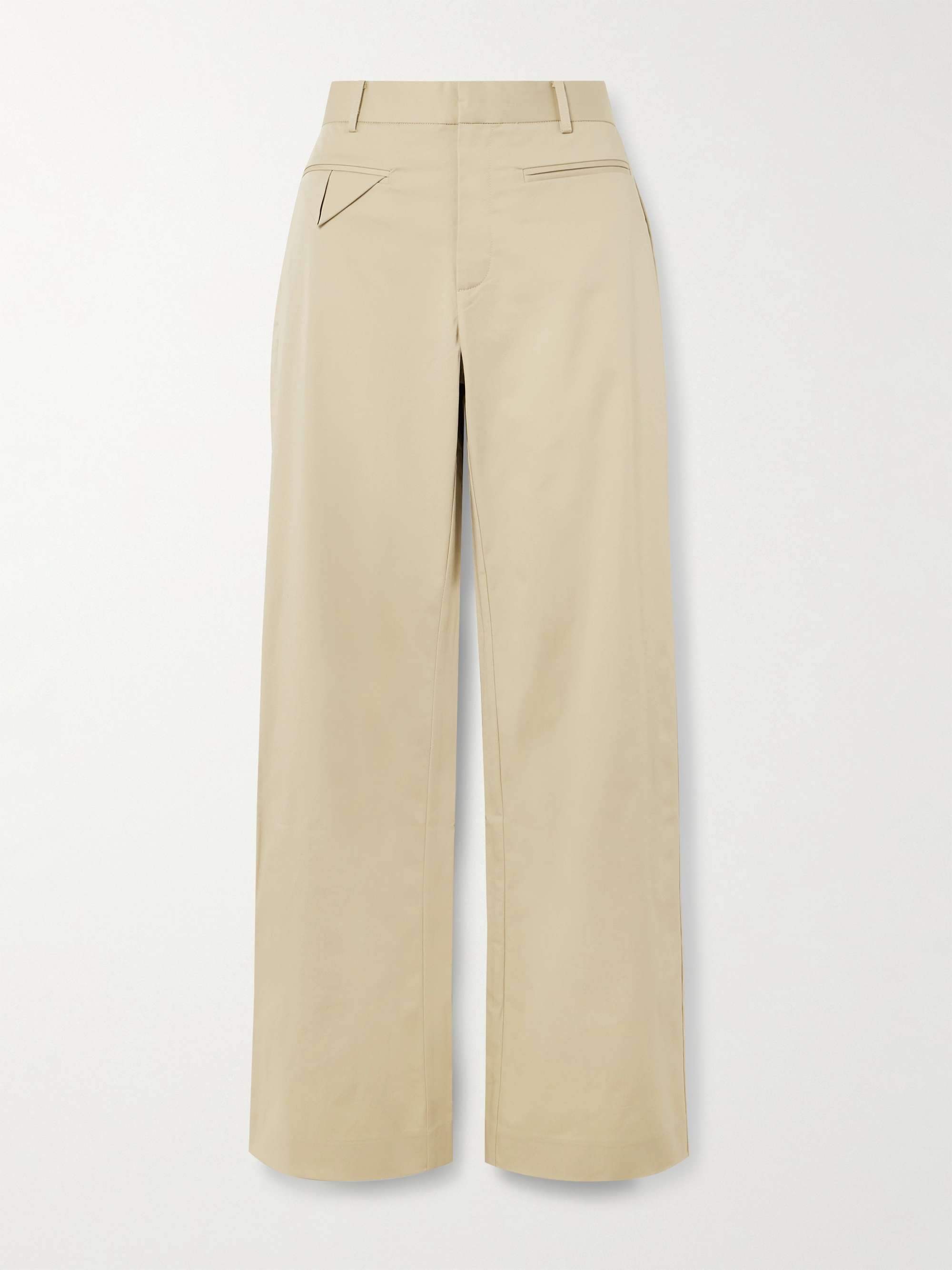 Origami organic cotton-blend wide-leg pants