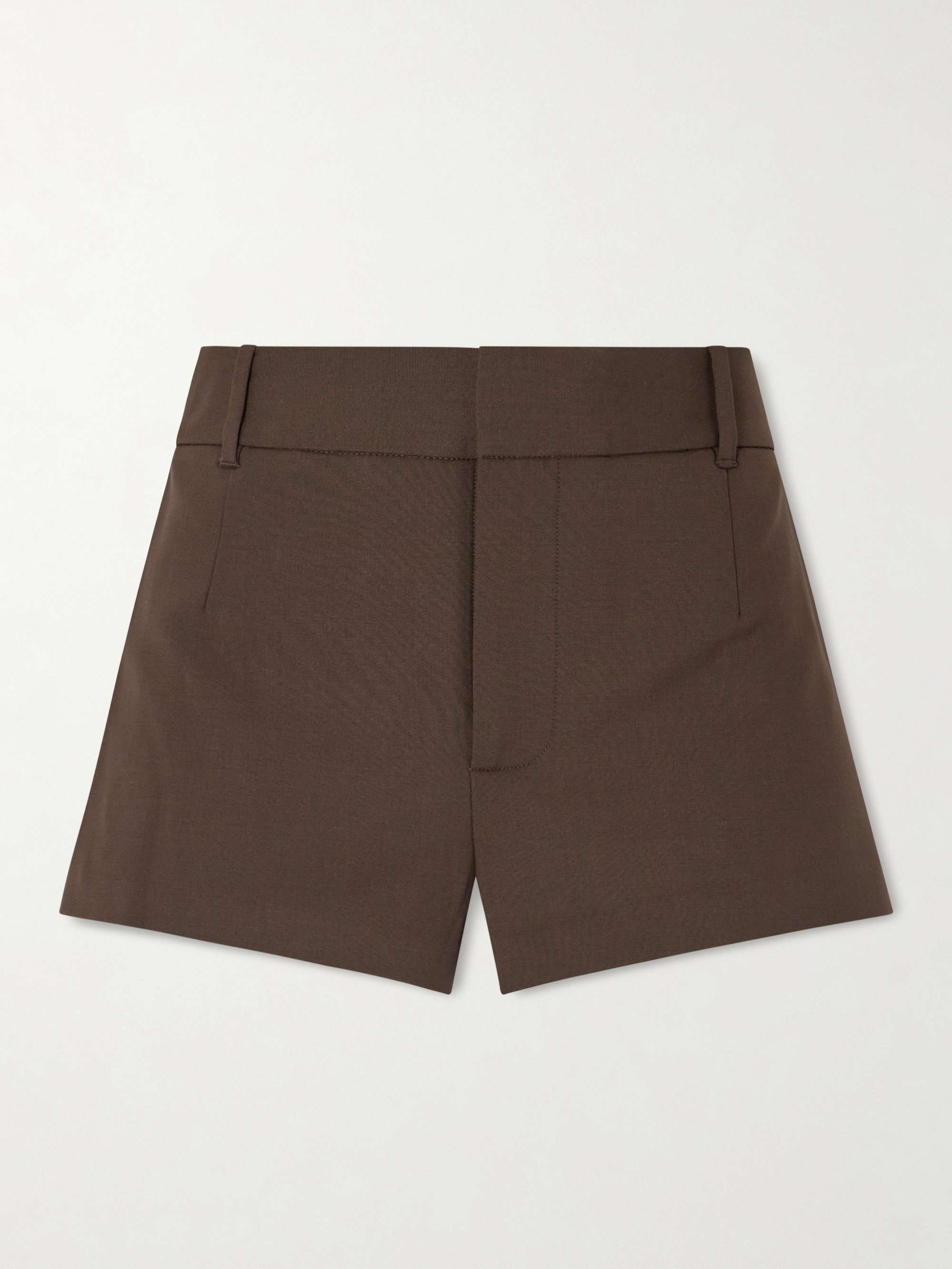 Dylan woven straight-leg mini shorts