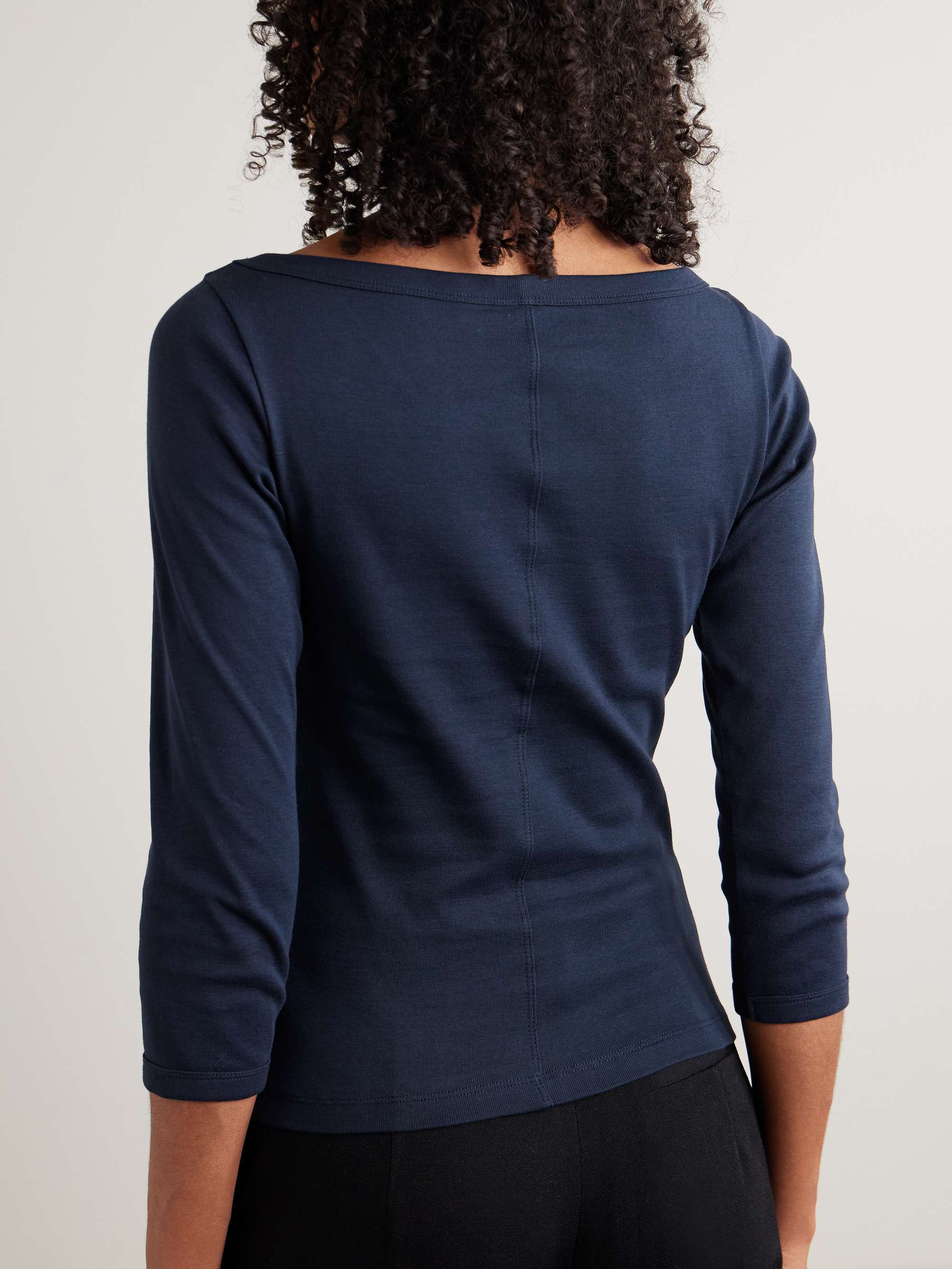 Steffi ribbed organic cotton-jersey T-shirt