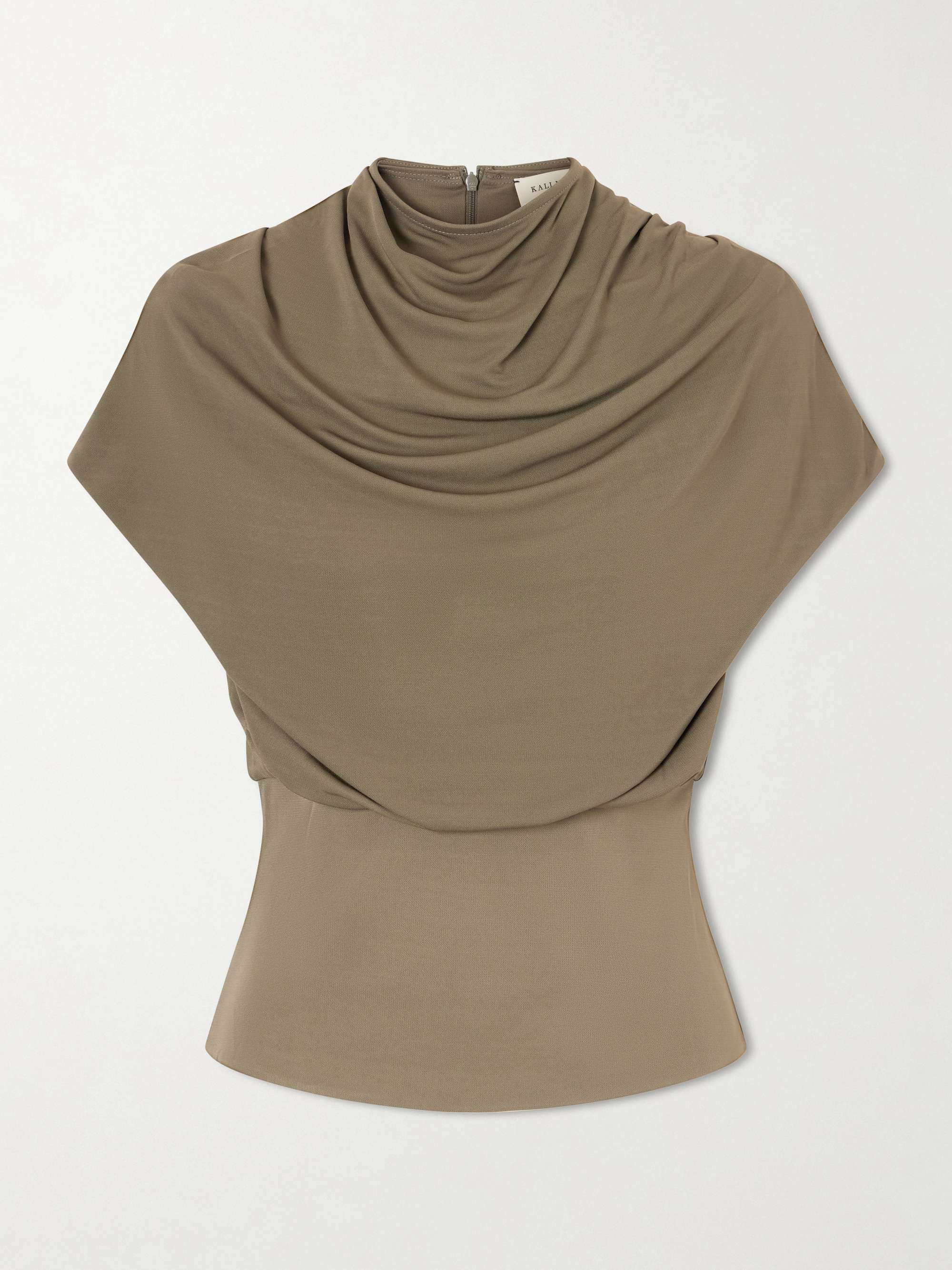 Jocelyn gathered draped jersey top