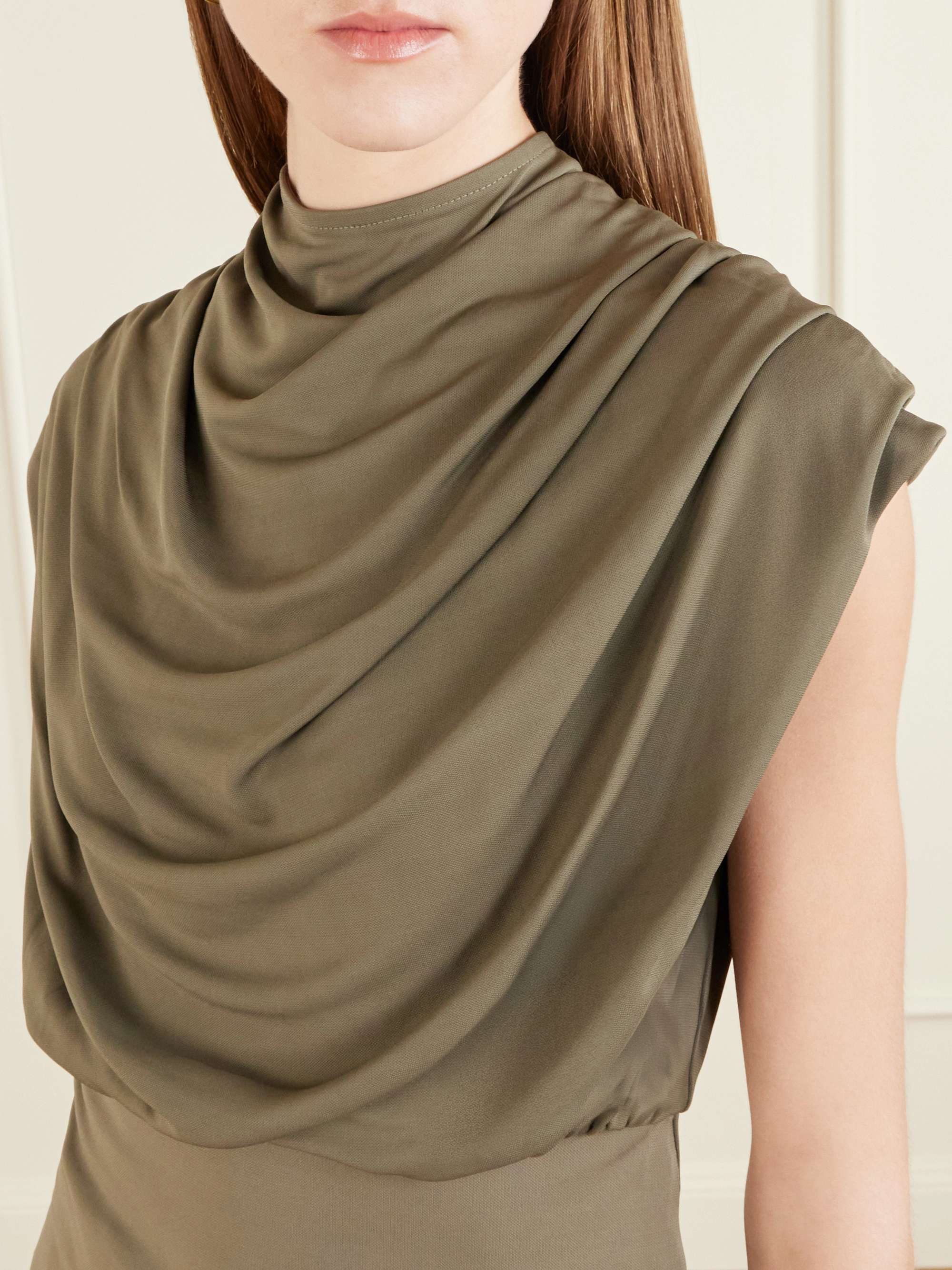 Jocelyn gathered draped jersey top