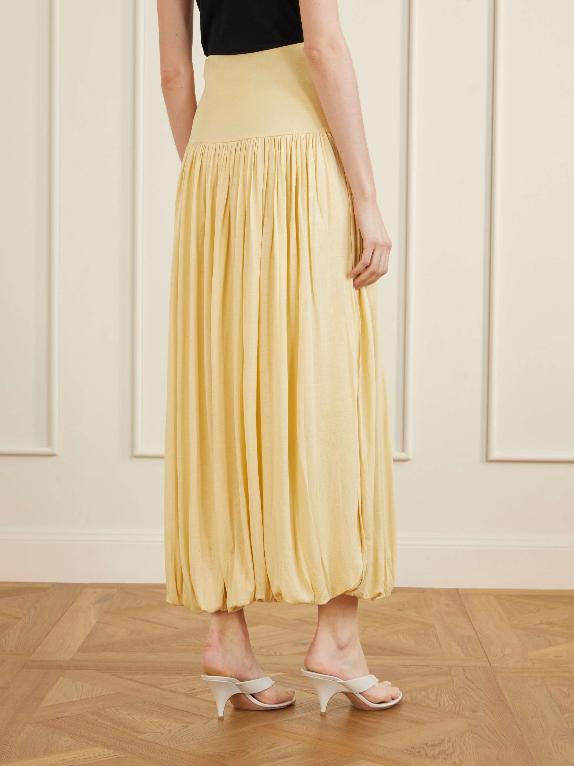 Jersey midi skirt