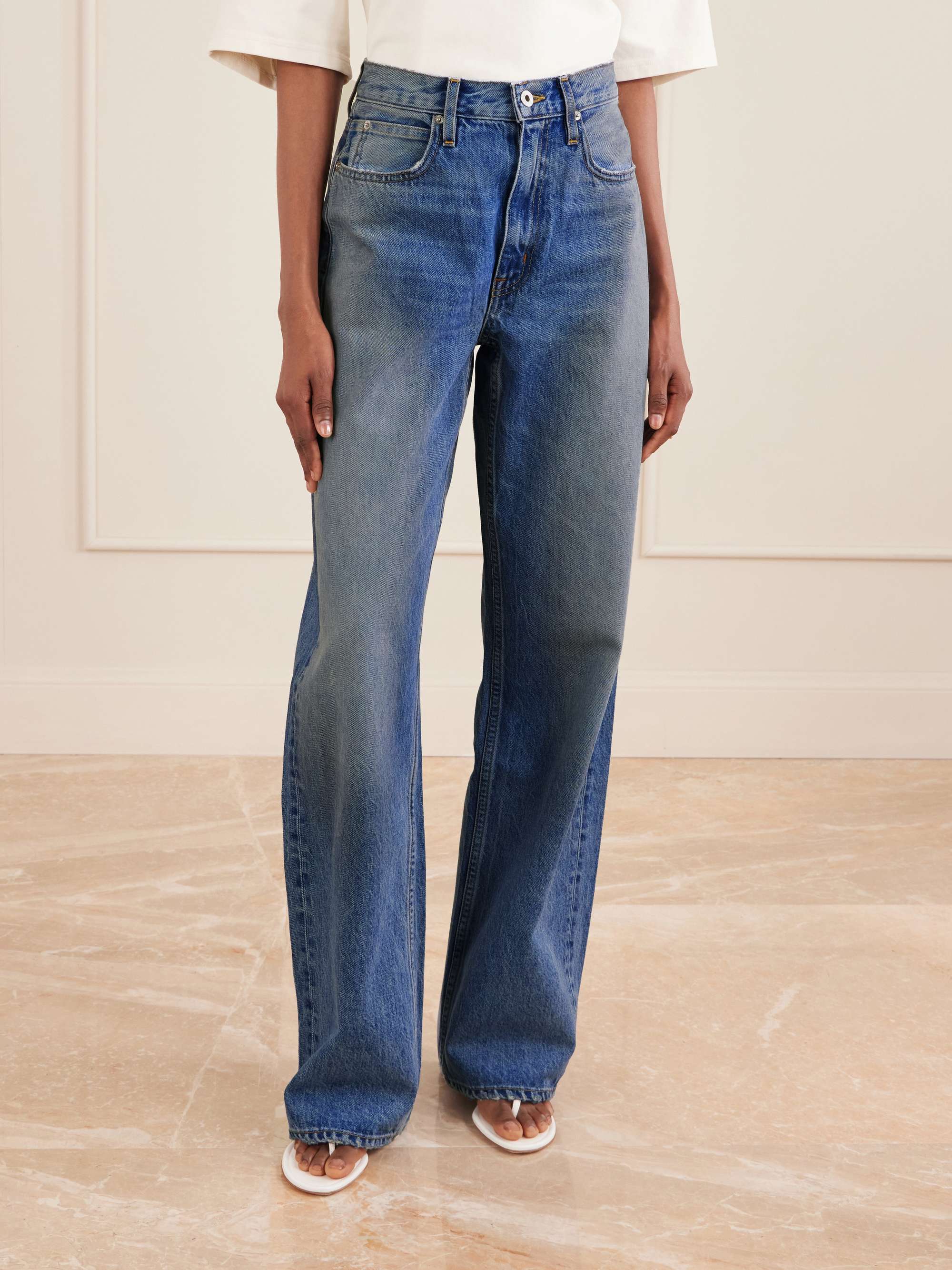 Kendra high-rise straight-leg jeans