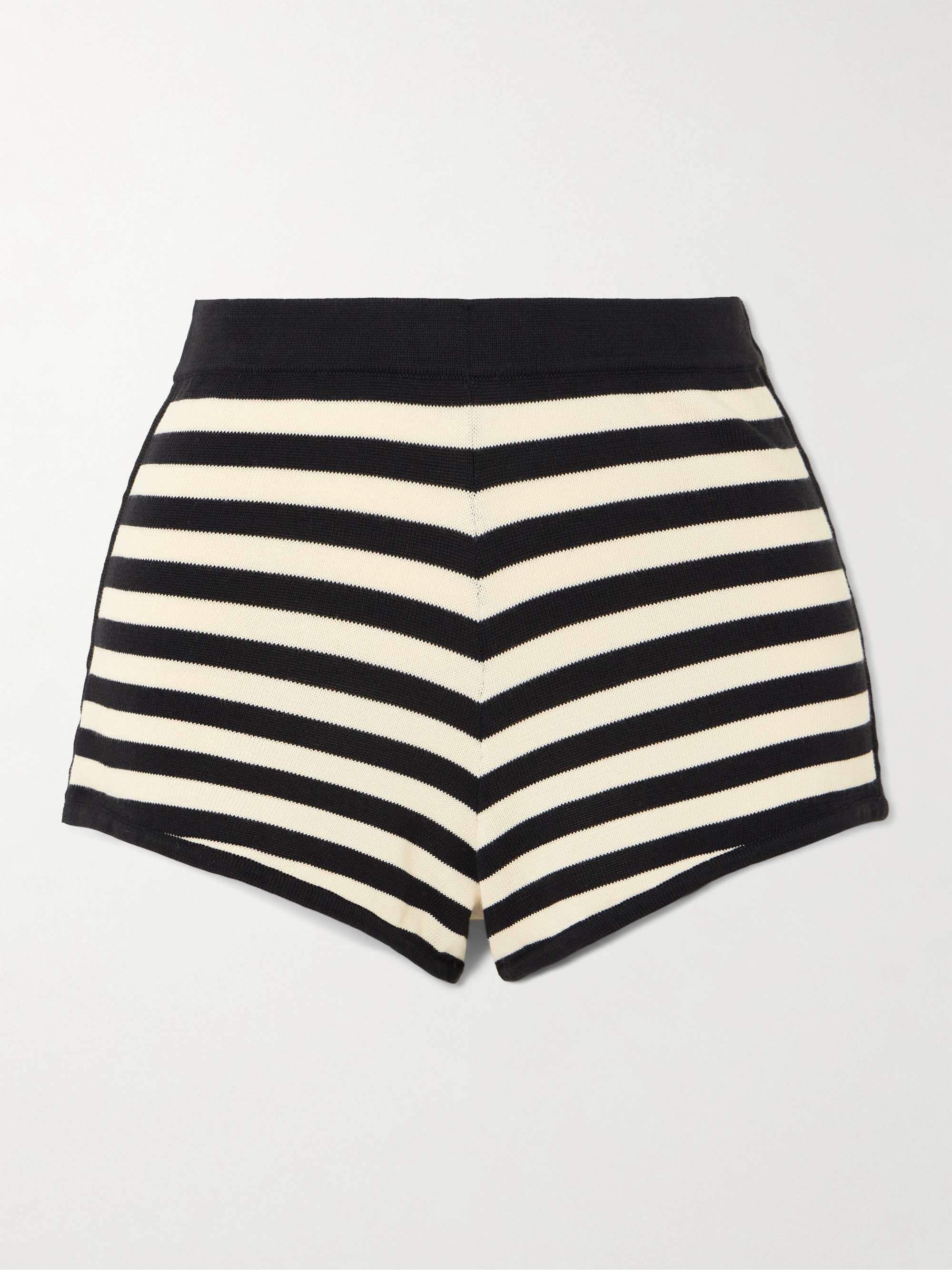 Darcy striped Pima cotton shorts