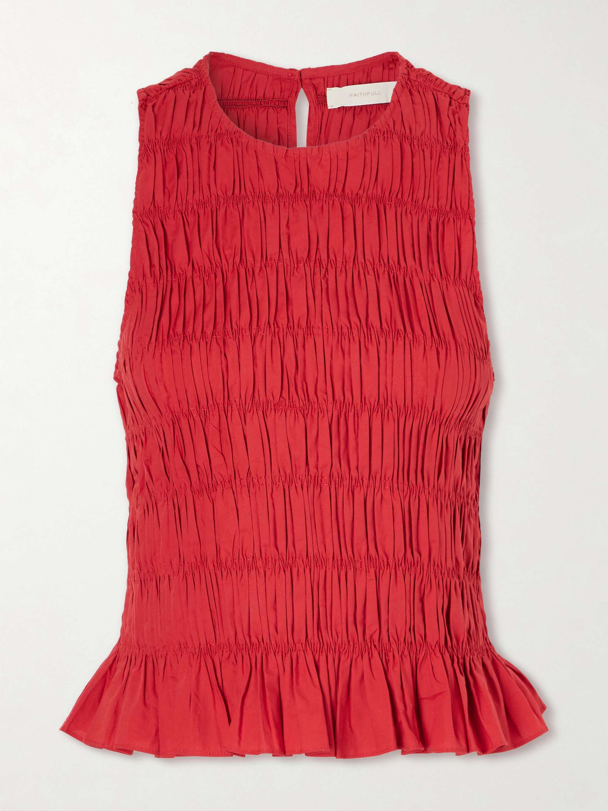 Cales shirred cotton top